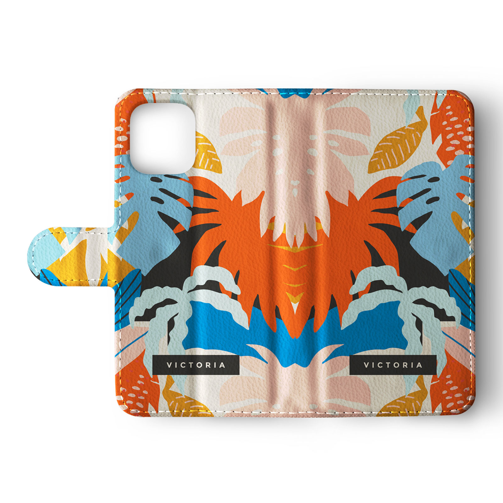 Tirita Personalised Wallet Flip Case for iPhone 14 13 12 Tropical Abstract Funky - Picture 3 of 32