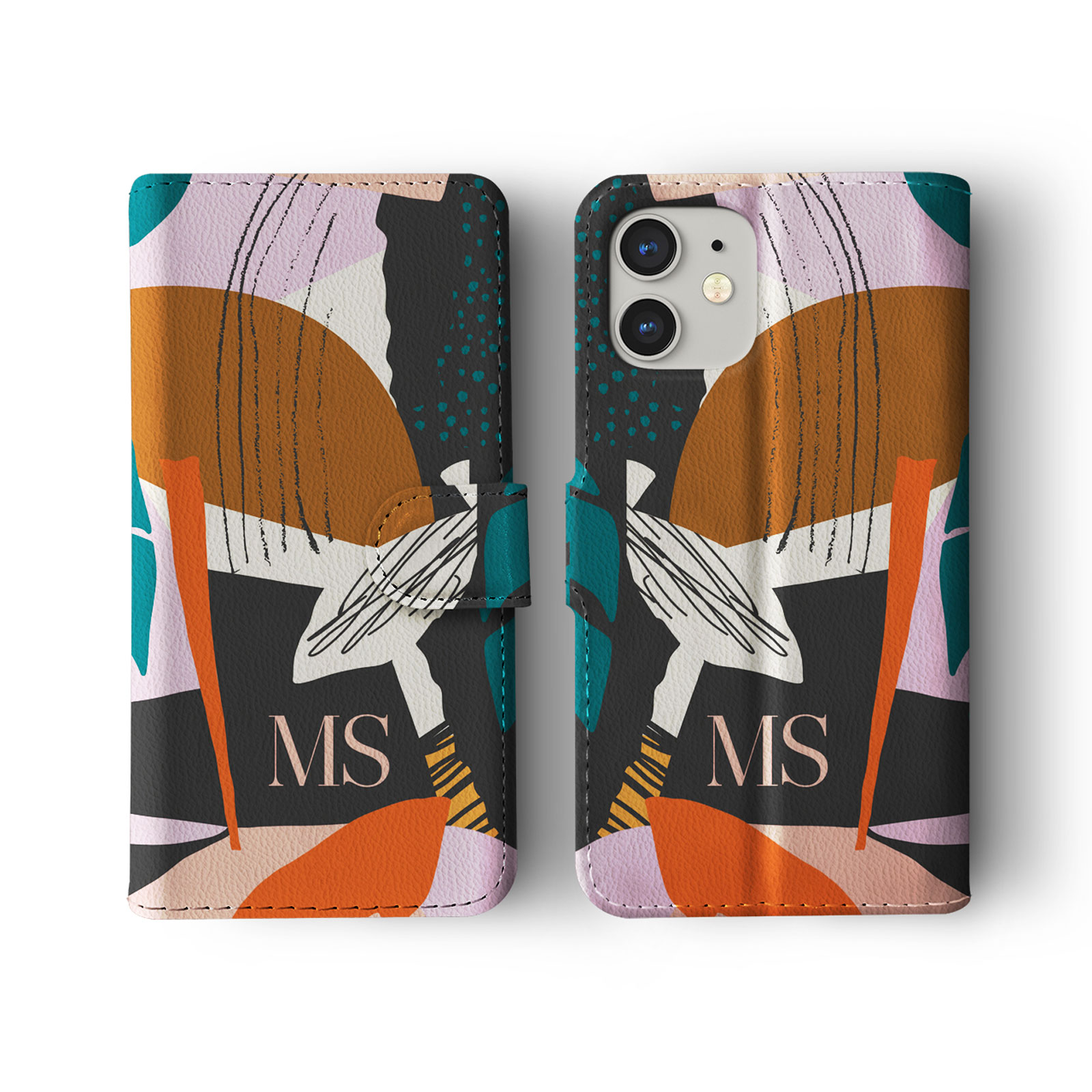 Tirita Personalised Wallet Flip Case for iPhone 14 13 12 Tropical Abstract Funky - Picture 8 of 32