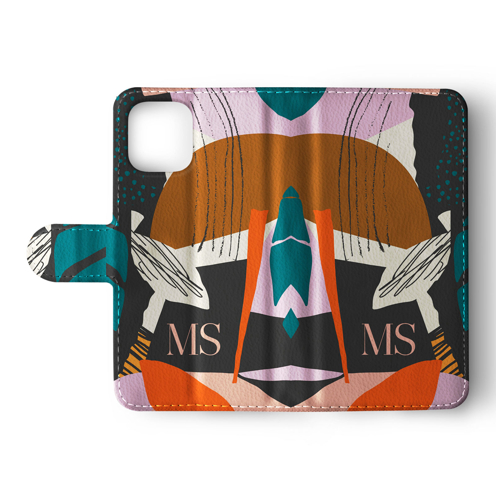 Tirita Personalised Wallet Flip Case for iPhone 14 13 12 Tropical Abstract Funky - Picture 9 of 32
