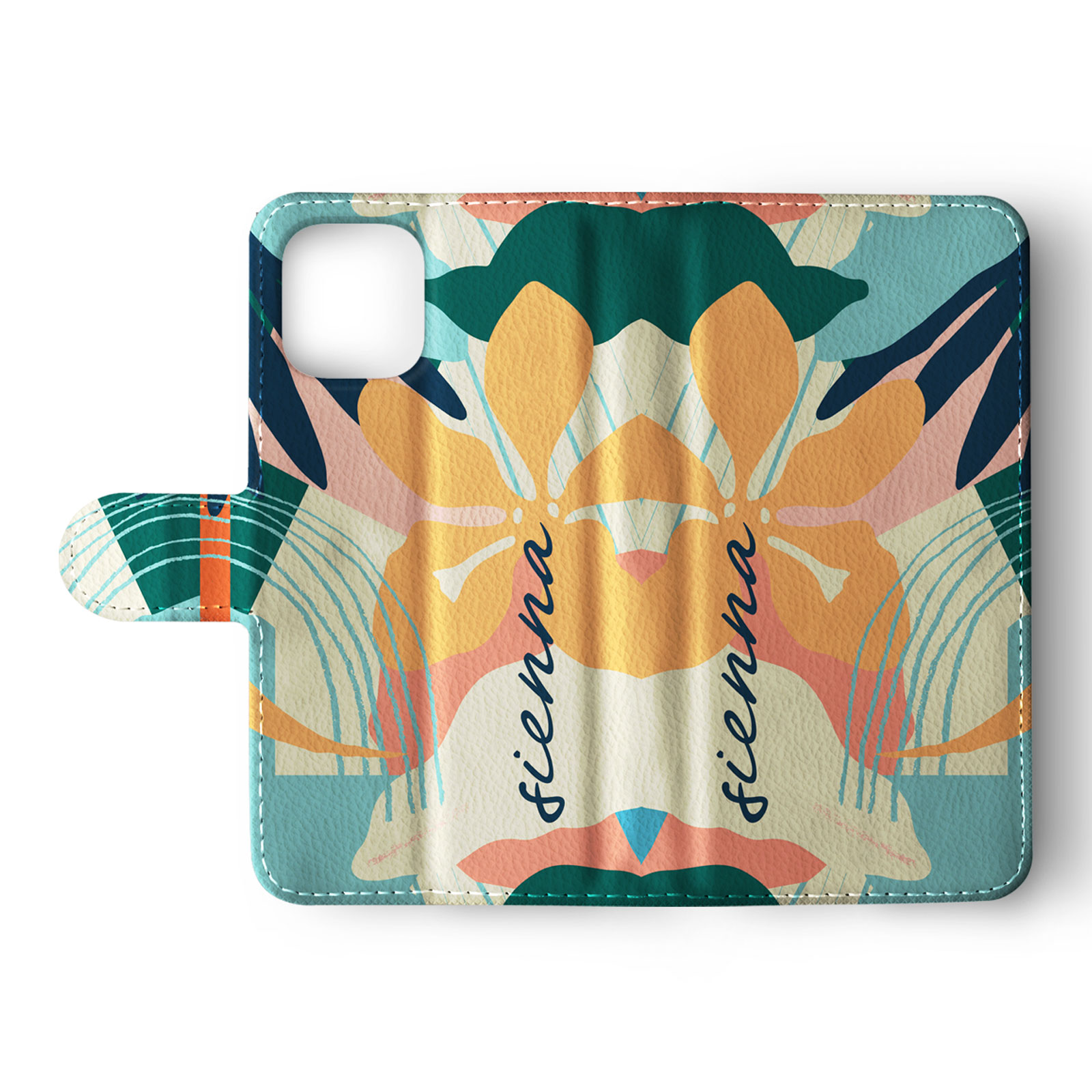 Tirita Personalised Wallet Flip Case for iPhone 14 13 12 Tropical Abstract Funky - Picture 12 of 32