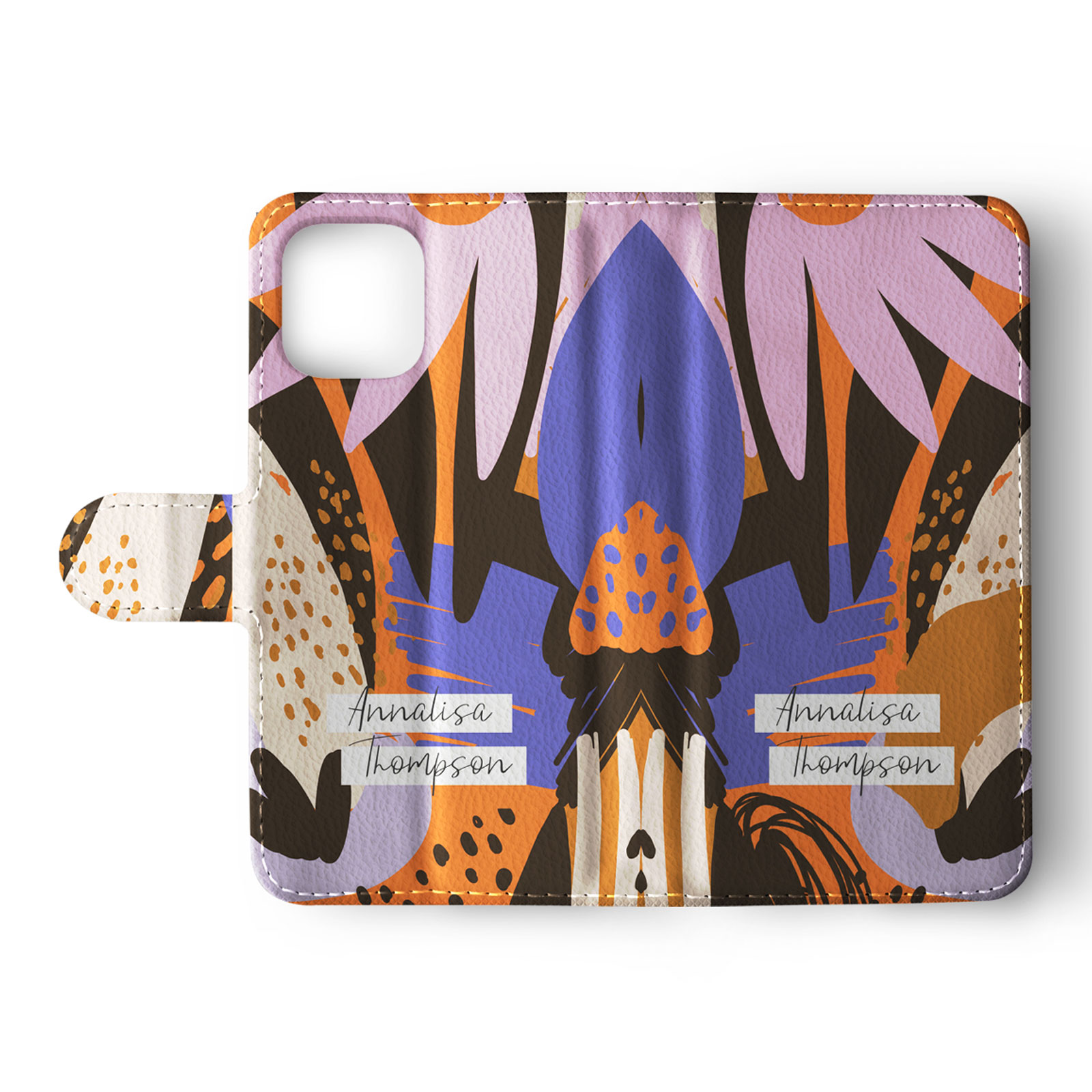 Tirita Personalised Wallet Flip Case for iPhone 14 13 12 Tropical Abstract Funky - Picture 15 of 32