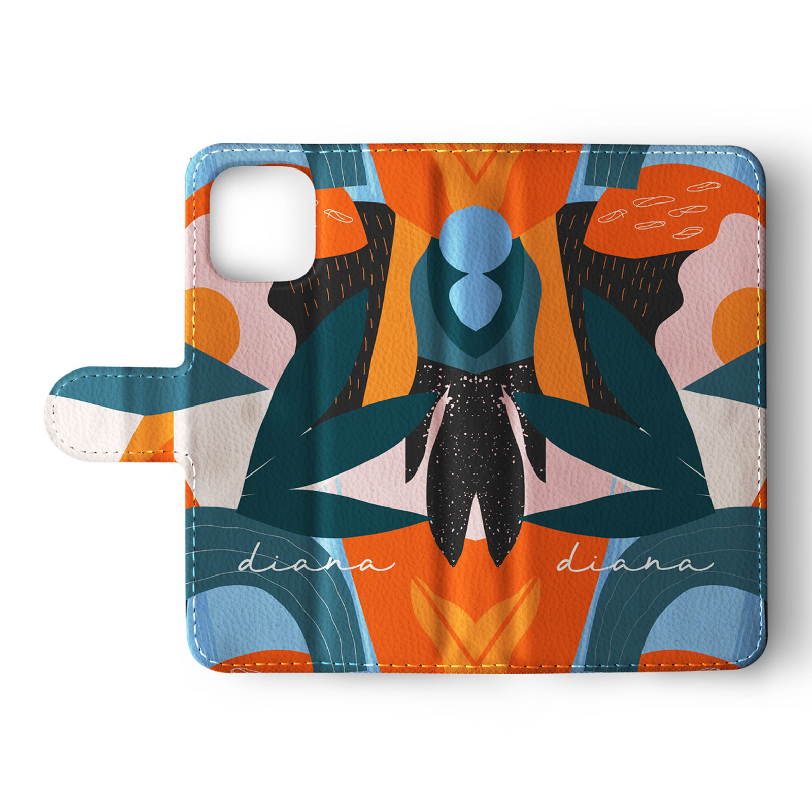 Tirita Personalised Wallet Flip Case for iPhone 14 13 12 Tropical Abstract Funky - Picture 18 of 32