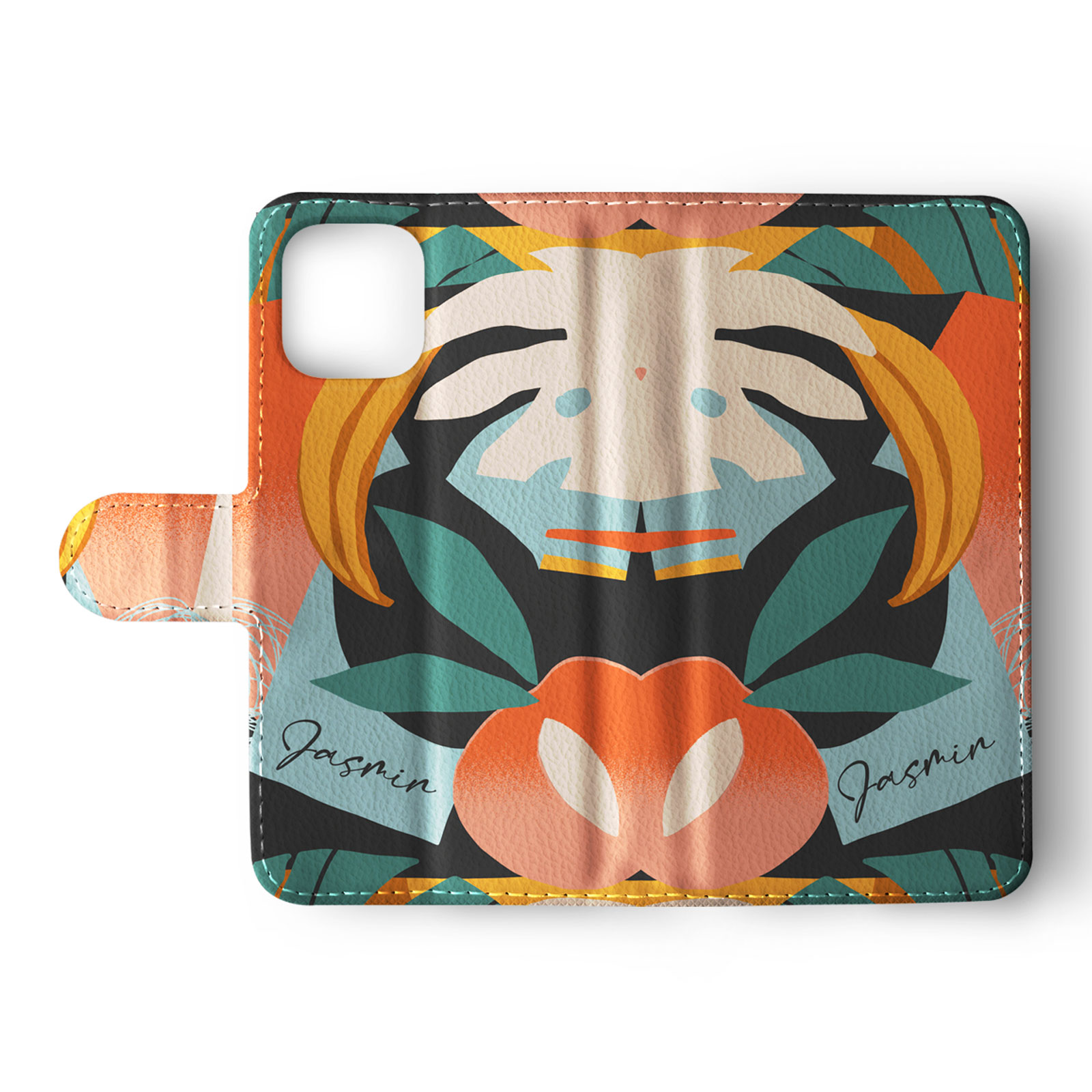 Tirita Personalised Wallet Flip Case for iPhone 14 13 12 Tropical Abstract Funky - Picture 21 of 32