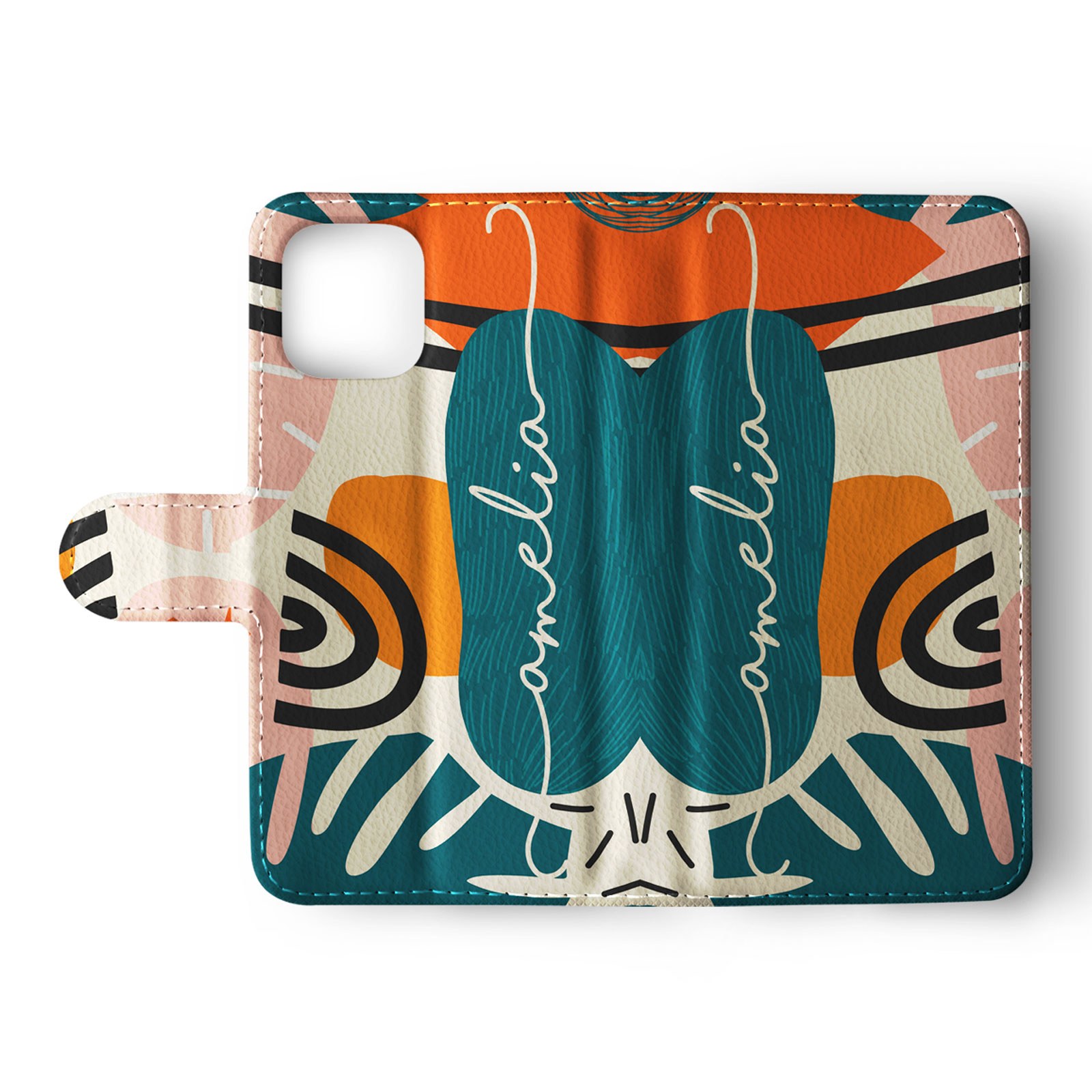 Tirita Personalised Wallet Flip Case for iPhone 14 13 12 Tropical Abstract Funky - Picture 24 of 32