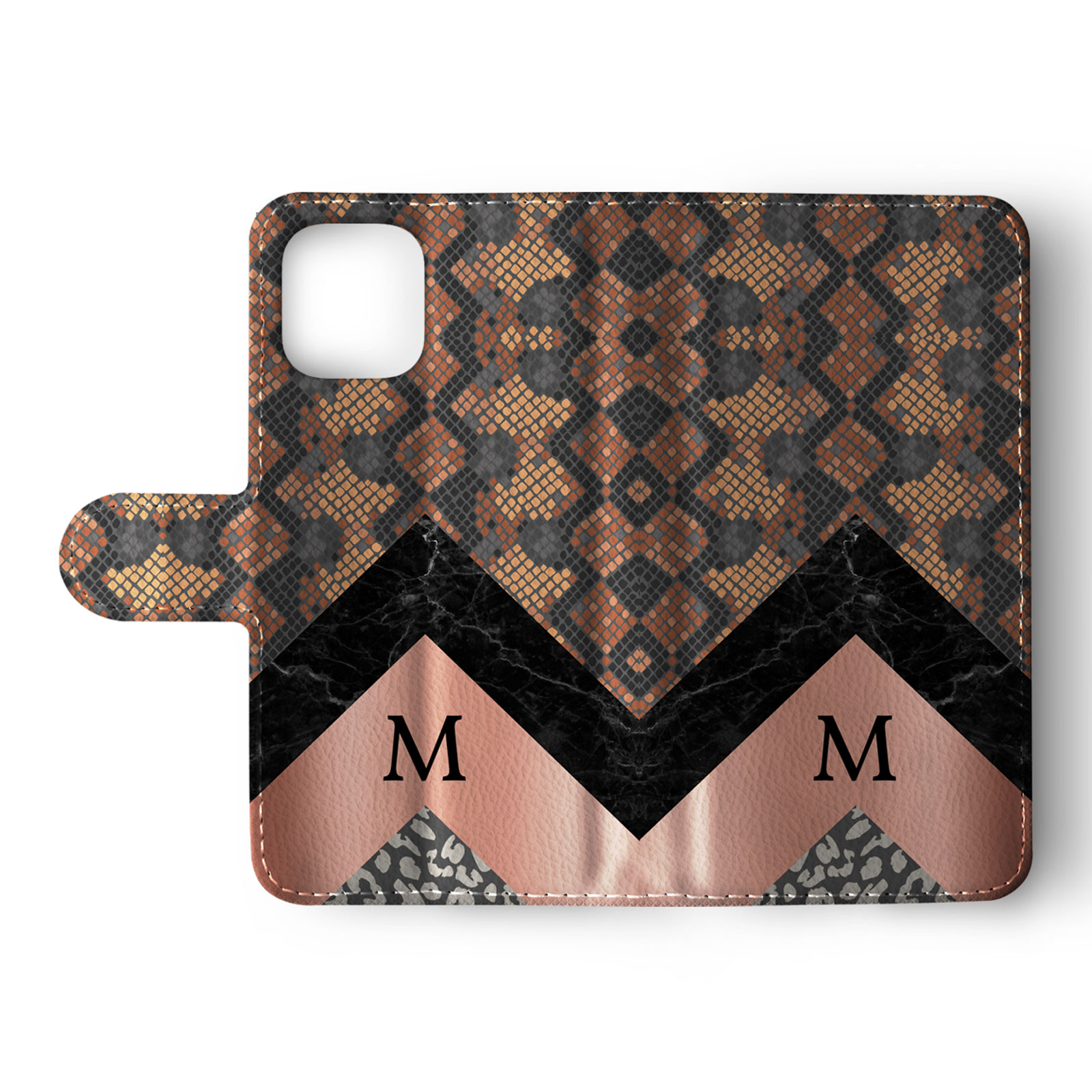 Tirita Personalised Wallet Flip Case for iPhone 14 13 12 11 Animal Print Leopard - Picture 15 of 26