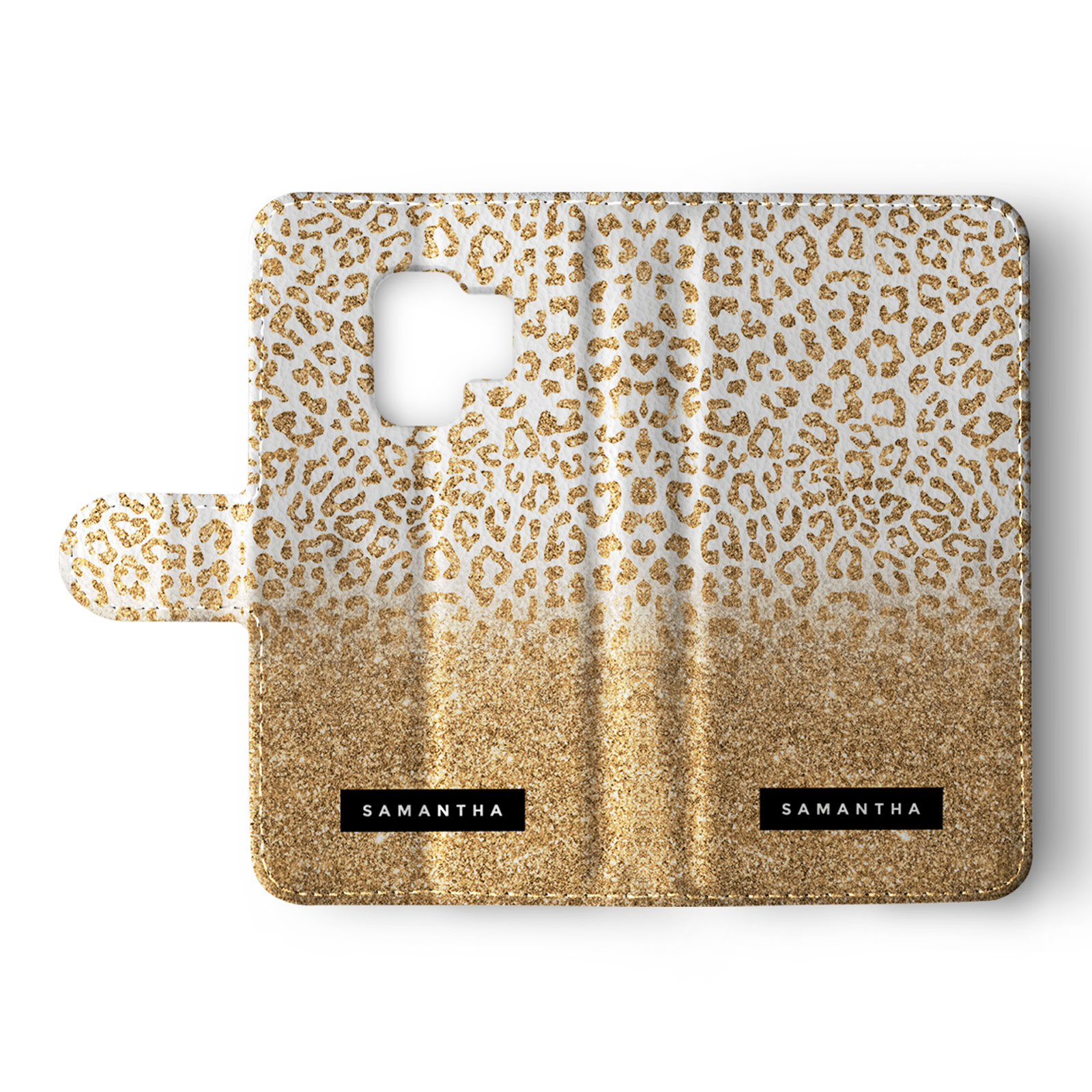 Tirita Personalised Wallet Flip Case for Samsung S23 S22 S20 Animal Print Ombre - Picture 3 of 26