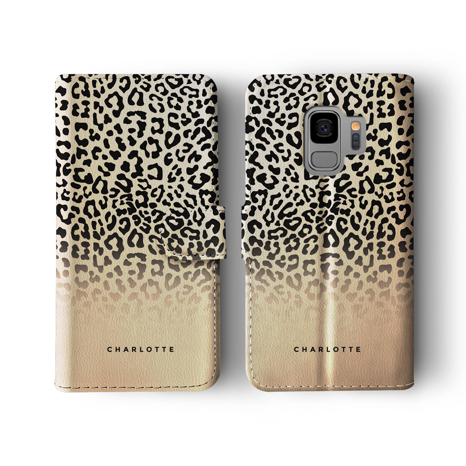 Tirita Personalised Wallet Flip Case for Samsung S23 S22 S20 Animal Print Ombre - Picture 5 of 26
