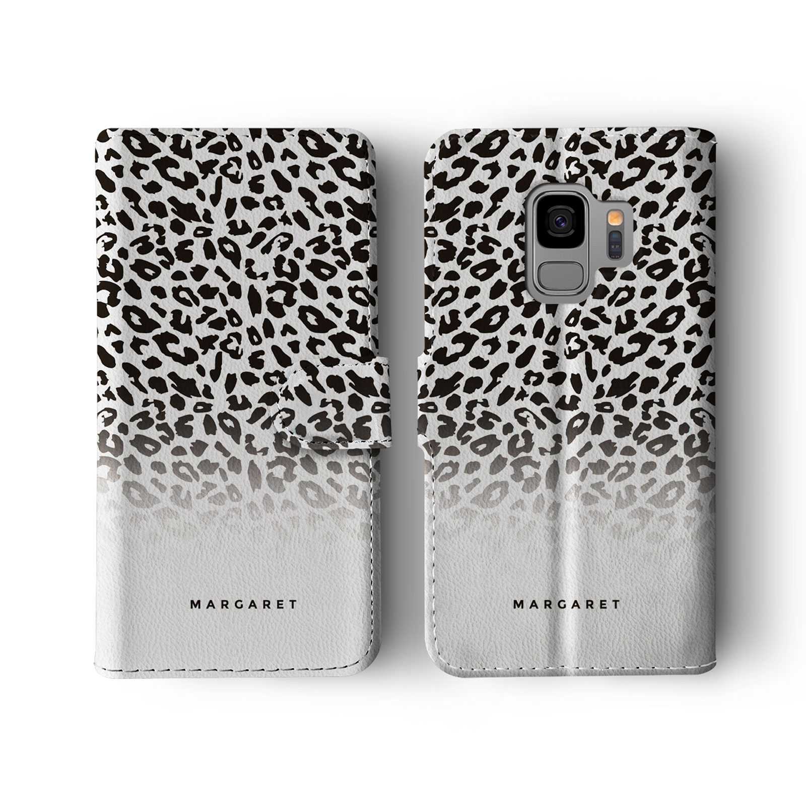 Tirita Personalised Wallet Flip Case for Samsung S23 S22 S20 Animal Print Ombre - Picture 11 of 26