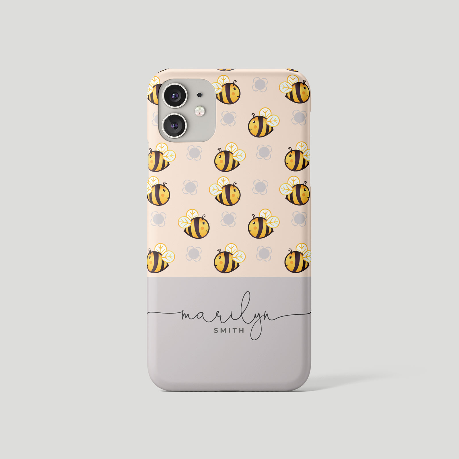 thumbnail 4  - Tirita Personalised Phone Case for iPhone 11 12 7 8 SE XR Bees Drone Honey Gold