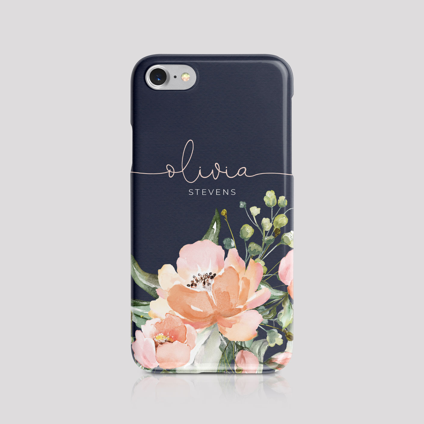 Personalised Phone Case Cover for iPhone Samsung Floral Animal Print Glitter - Picture 4 of 24