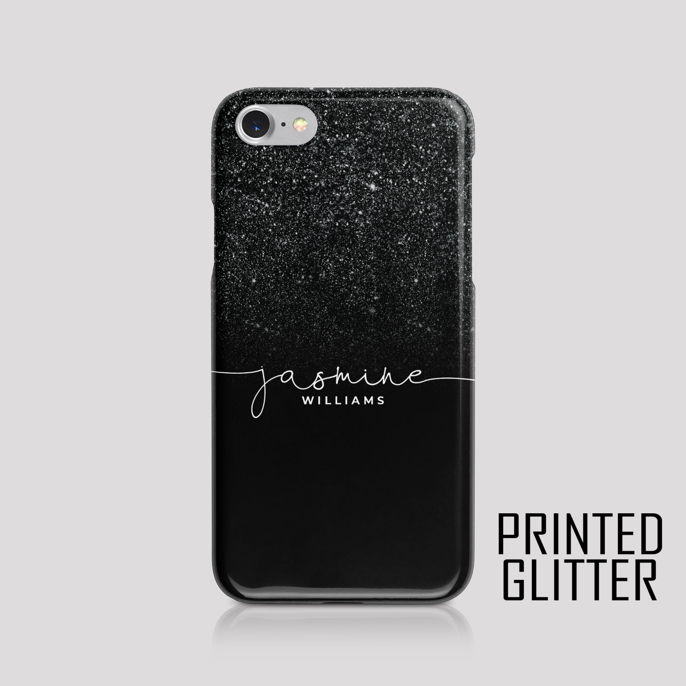 Personalised Phone Case Cover for iPhone Samsung Floral Animal Print Glitter - Picture 20 of 24