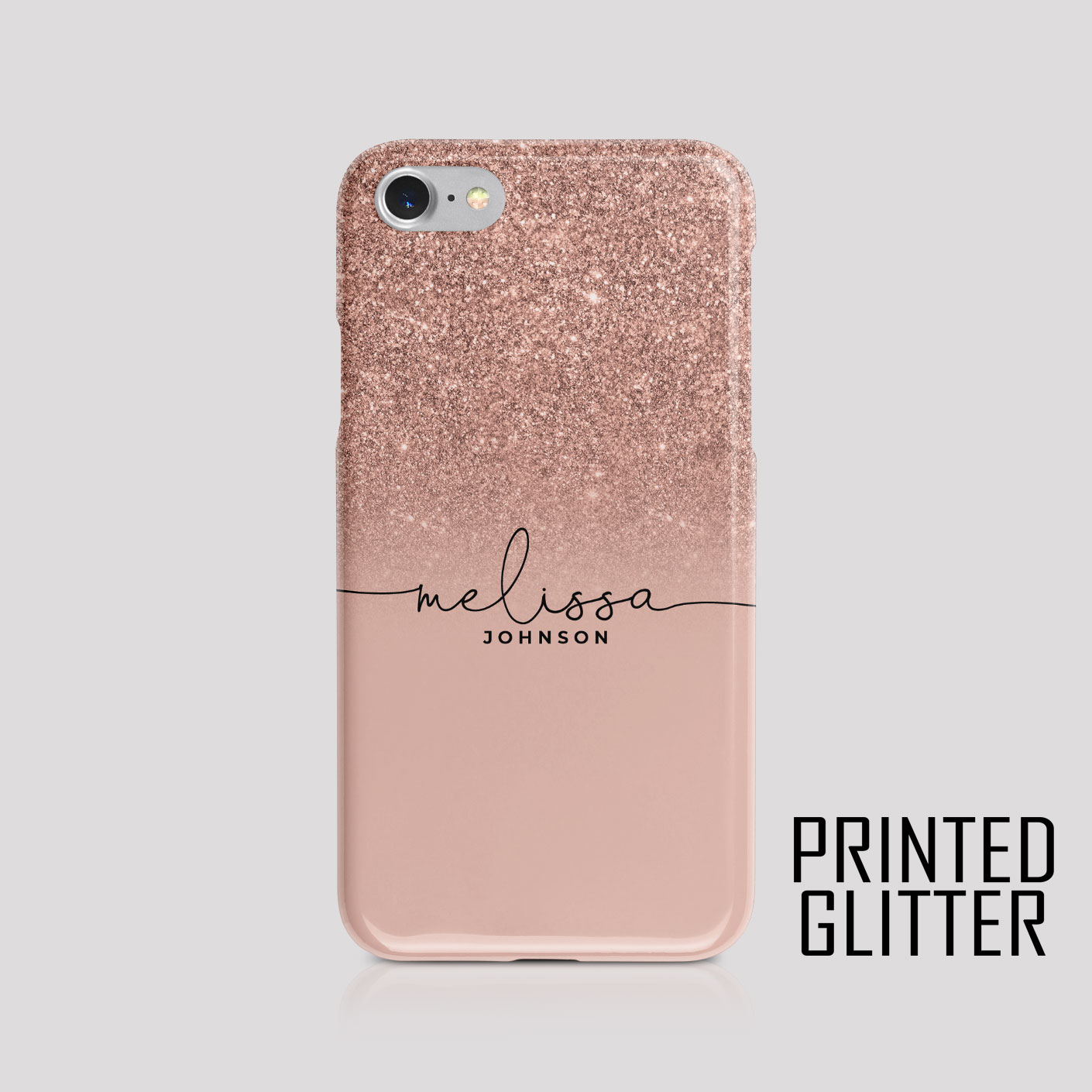 Personalised Phone Case Cover for iPhone Samsung Floral Animal Print Glitter - Picture 21 of 24
