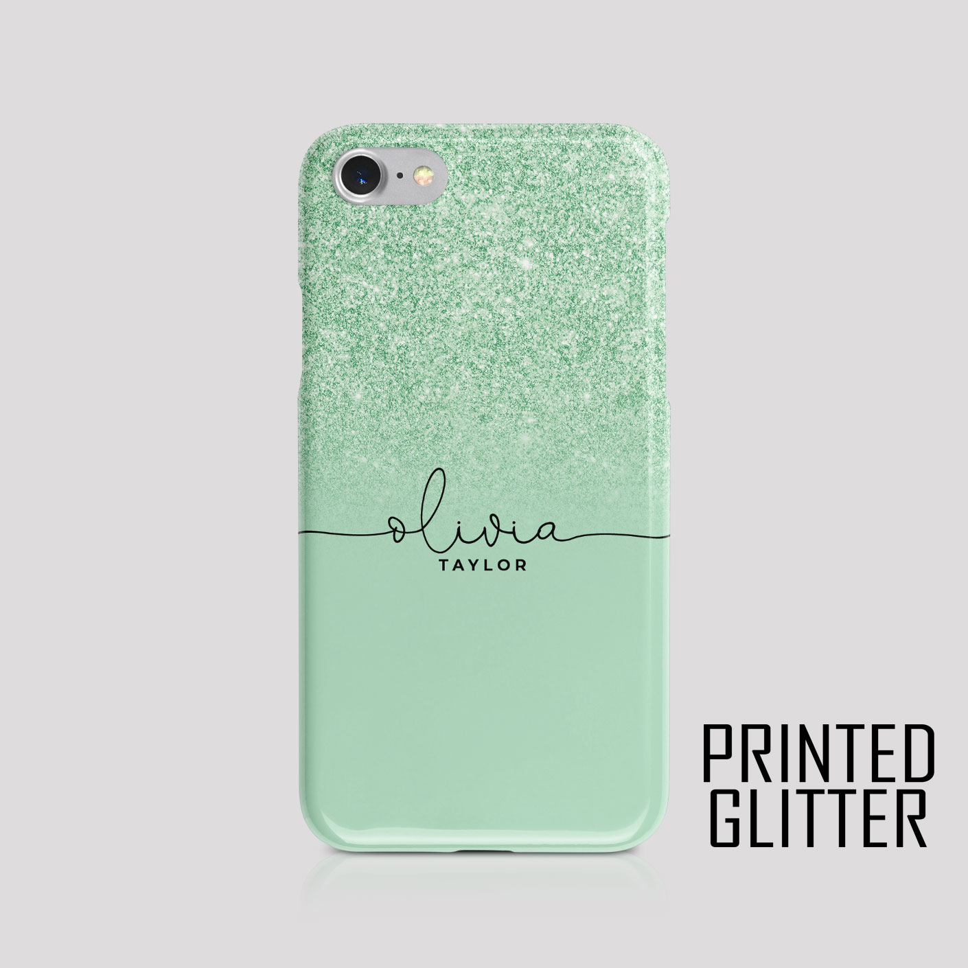 Personalised Phone Case Cover for iPhone Samsung Floral Animal Print Glitter - Picture 22 of 24