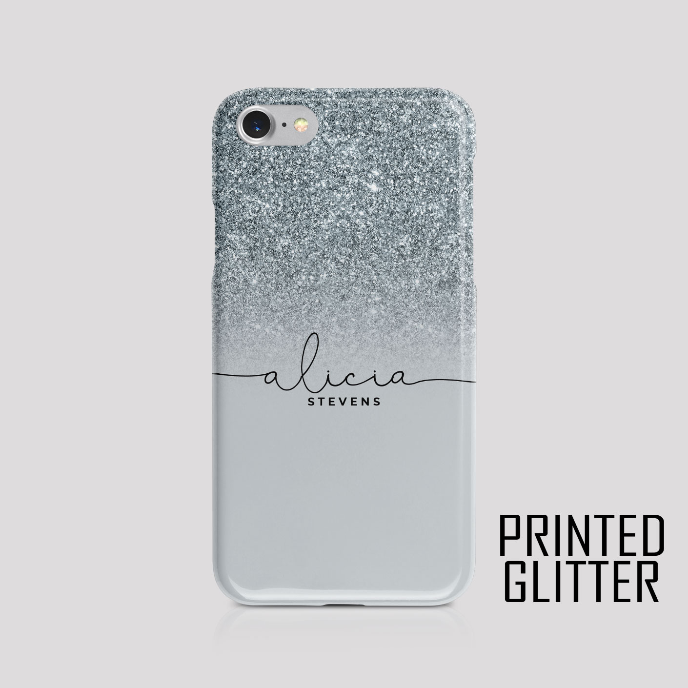 Personalised Phone Case Cover for iPhone Samsung Floral Animal Print Glitter - Picture 23 of 24