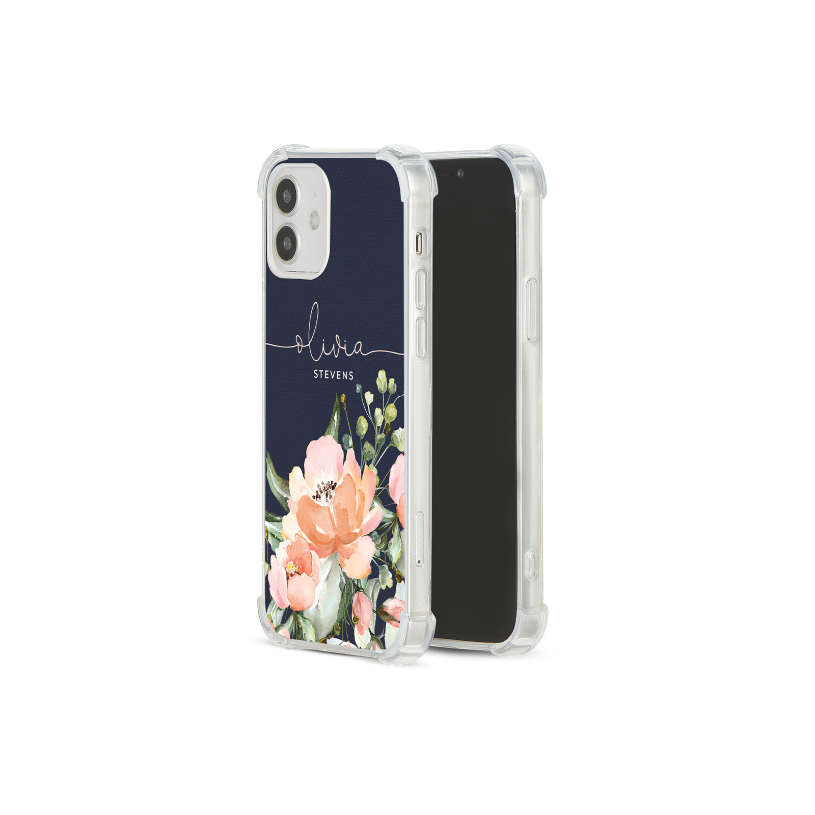Tirita Personalised Phone Case Shockproof for iPhone 12 8 SE 6 Floral Leopard - Picture 3 of 82