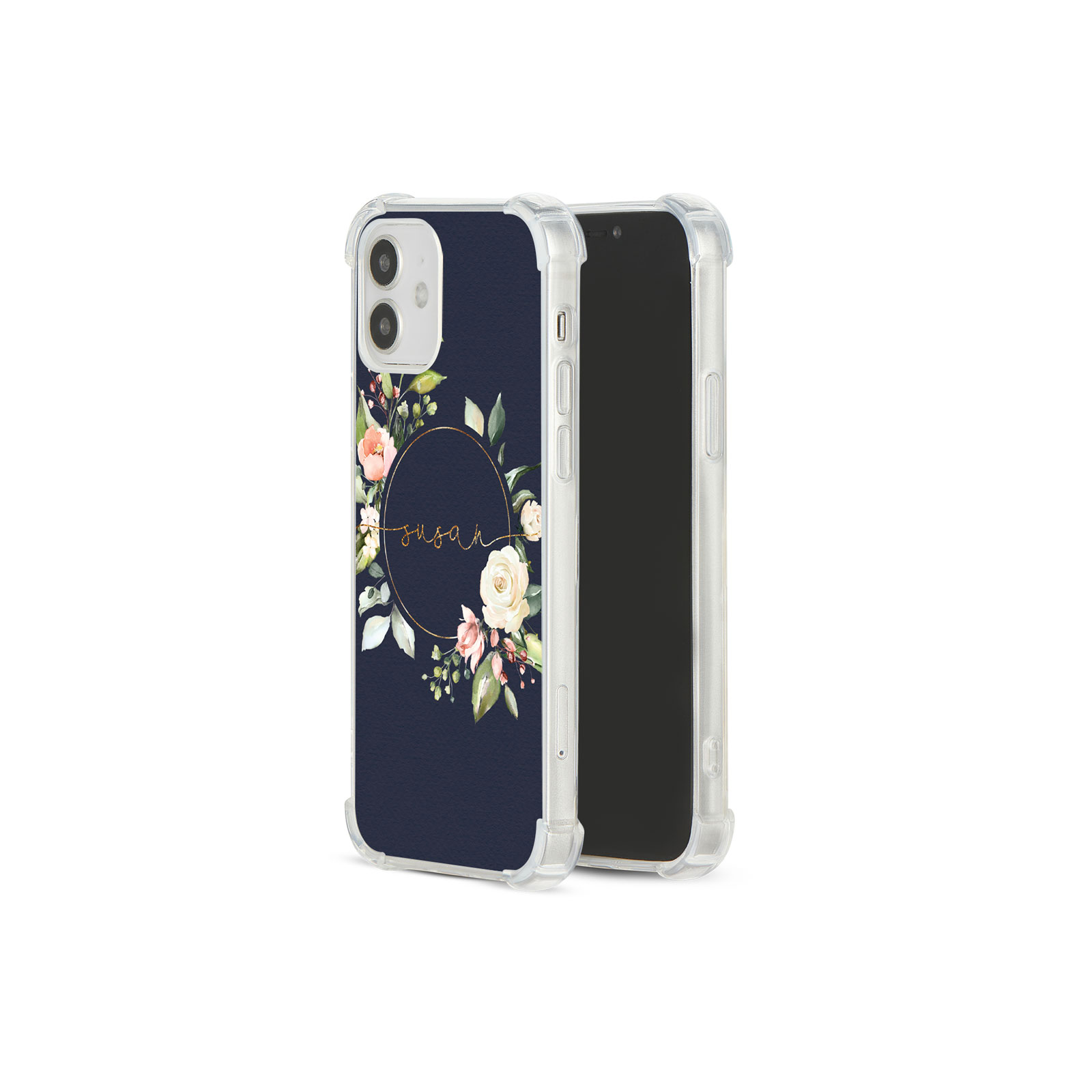 Tirita Personalised Phone Case Shockproof for iPhone 12 8 SE 6 Floral Leopard - Picture 7 of 82