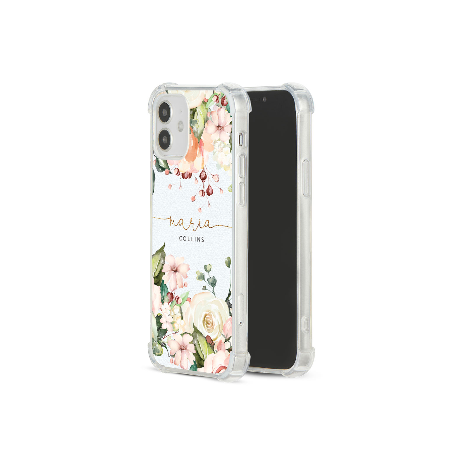 Tirita Personalised Phone Case Shockproof for iPhone 12 8 SE 6 Floral Leopard - Picture 15 of 82