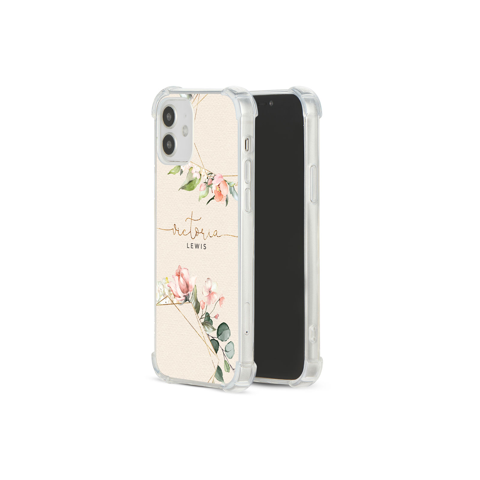 Tirita Personalised Phone Case Shockproof for iPhone 12 8 SE 6 Floral Leopard - Picture 19 of 82