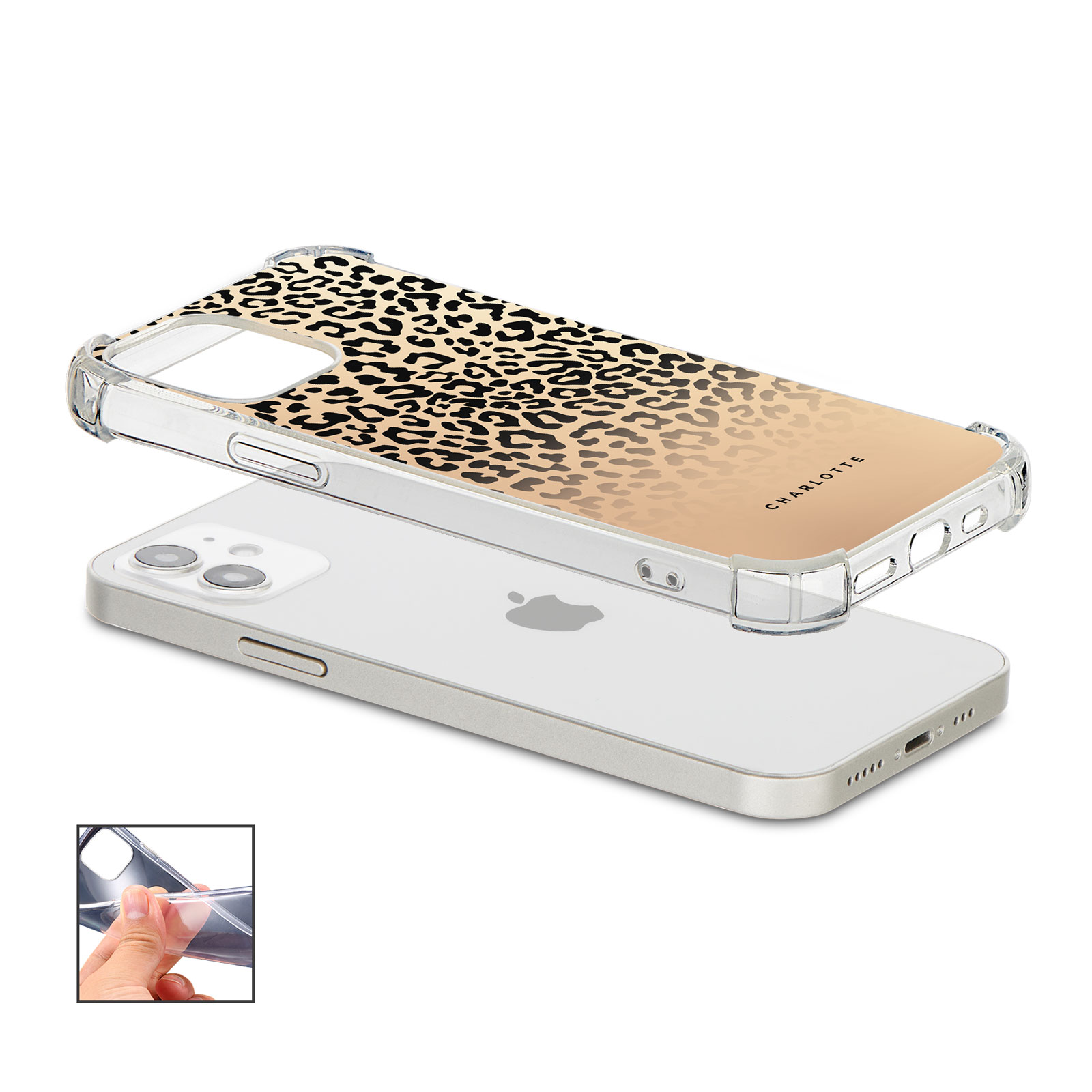 Tirita Personalised Phone Case Shockproof for iPhone 12 8 SE 6 Floral Leopard - Picture 40 of 82