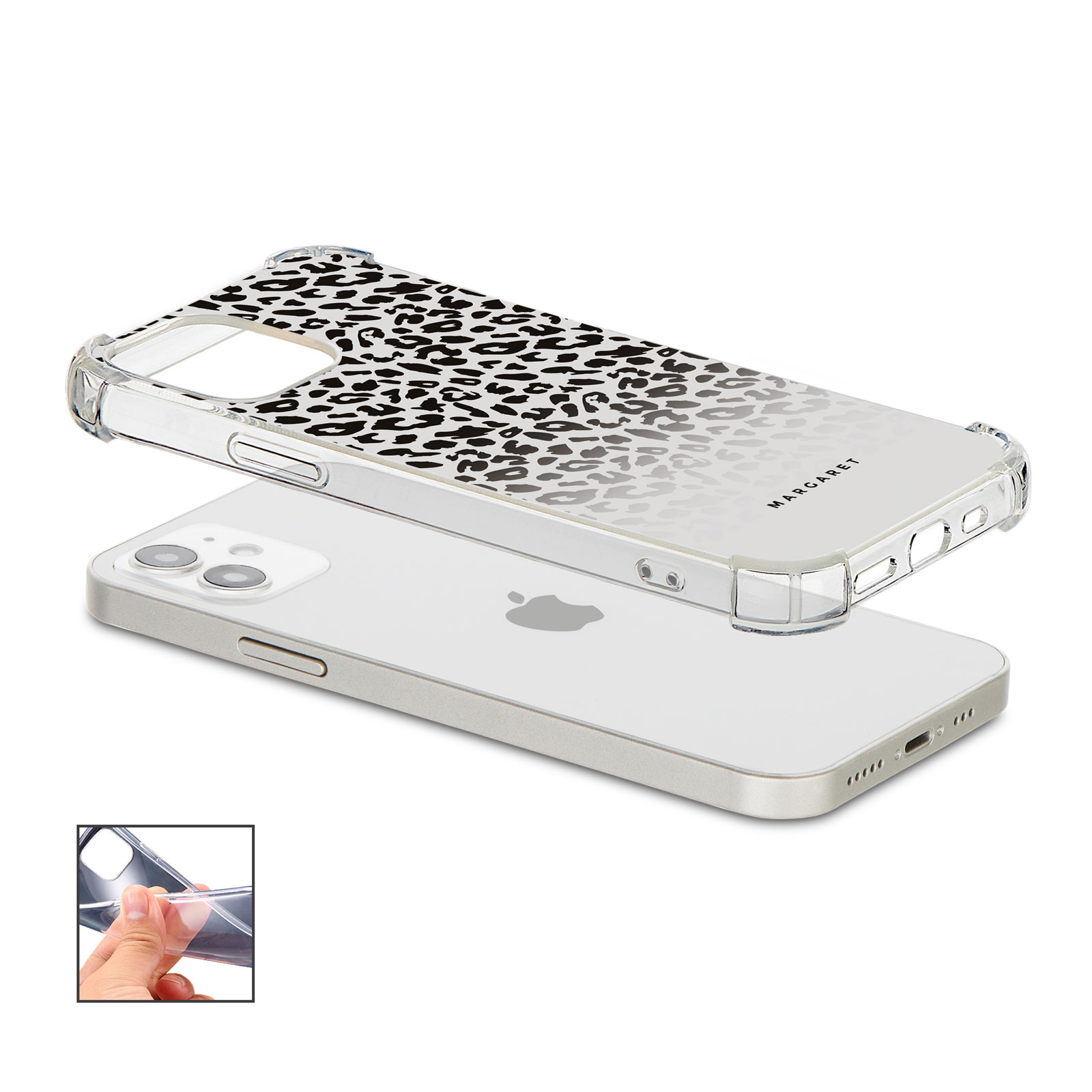 Tirita Personalised Phone Case Shockproof for iPhone 12 8 SE 6 Floral Leopard - Picture 48 of 82
