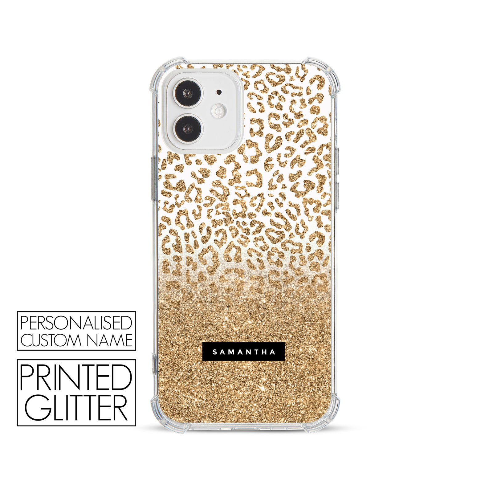 Tirita Personalised Phone Case Shockproof for iPhone 12 8 SE 6 Floral Leopard - Picture 50 of 82