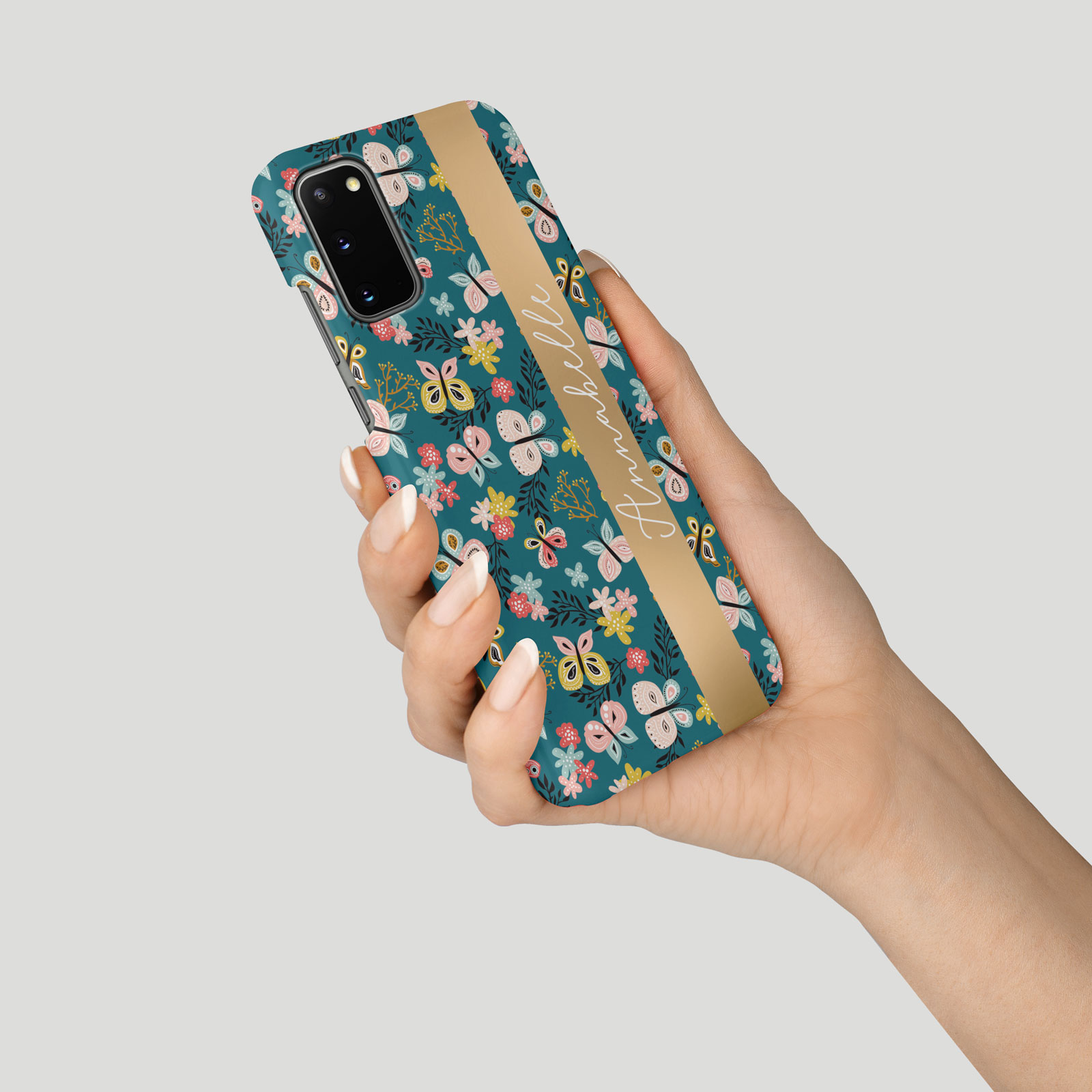 Tirita Personalised Case for Samsung S24 S23 S22 S8 Floral Colourful Butterflies - Picture 3 of 29