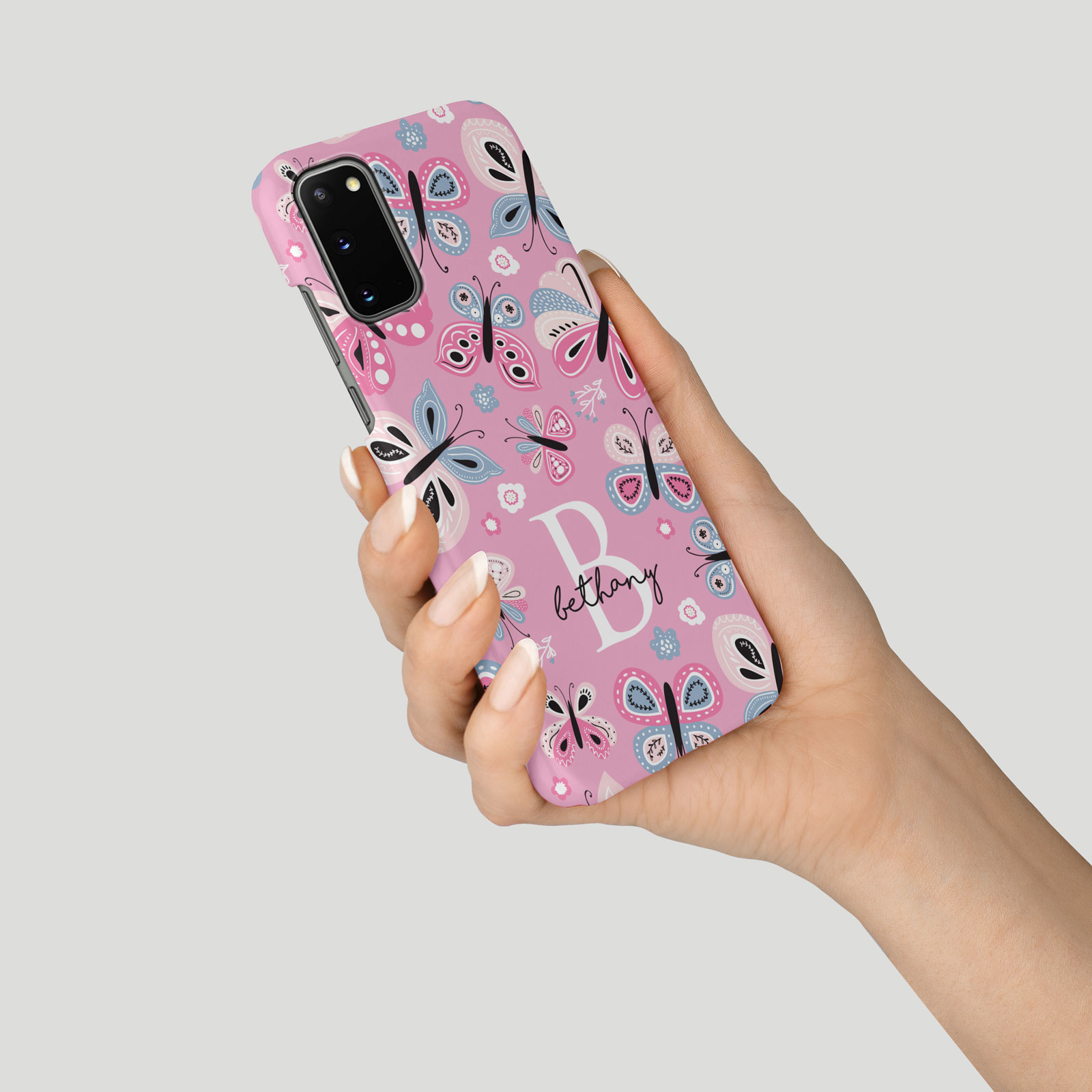 Tirita Personalised Case for Samsung S24 S23 S22 S8 Floral Colourful Butterflies - Picture 6 of 29