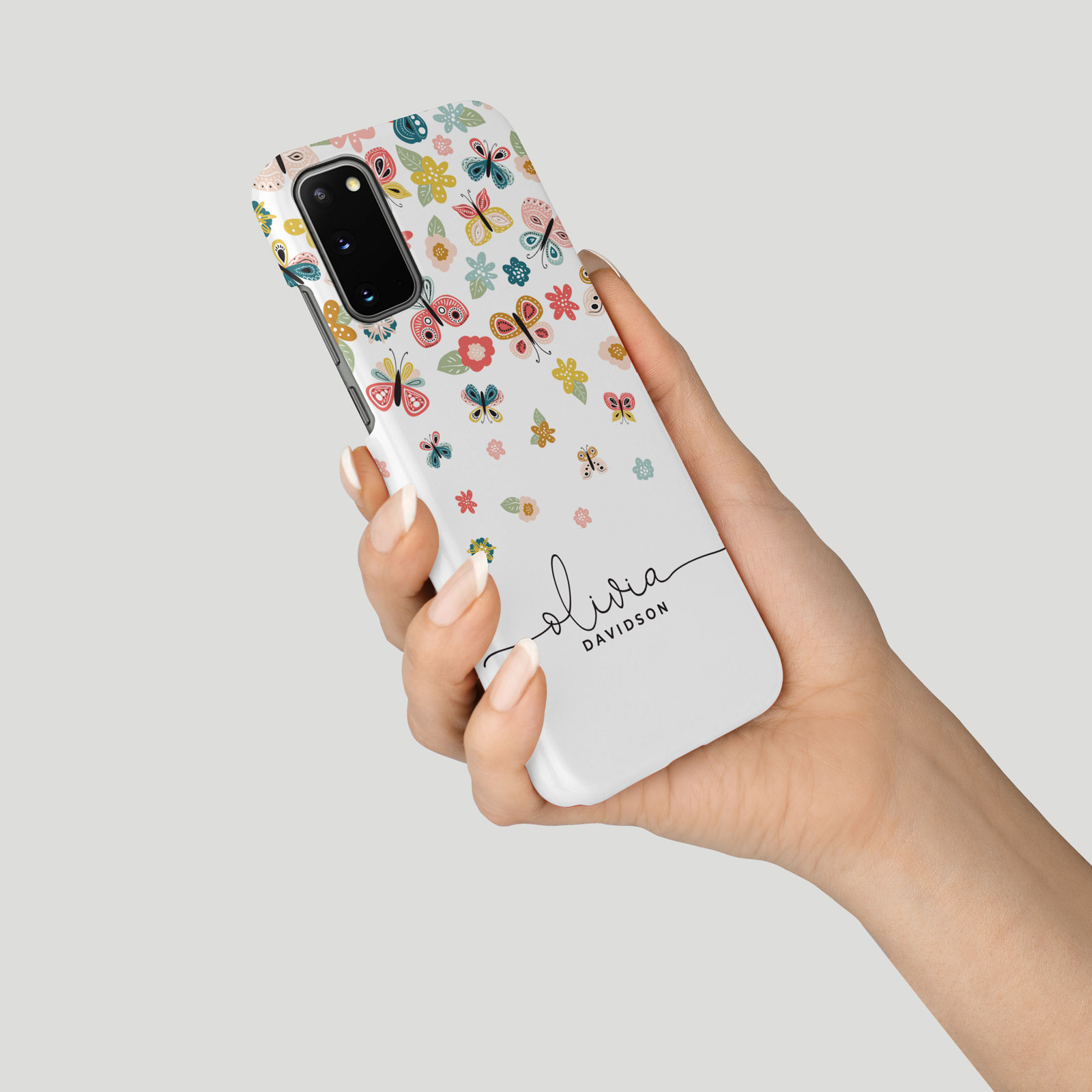 Tirita Personalised Case for Samsung S24 S23 S22 S8 Floral Colourful Butterflies - Picture 27 of 29