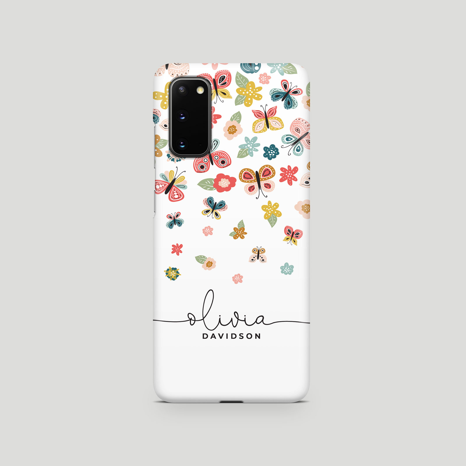 Tirita Personalised Case for Samsung S24 S23 S22 S8 Floral Colourful Butterflies - Picture 26 of 29