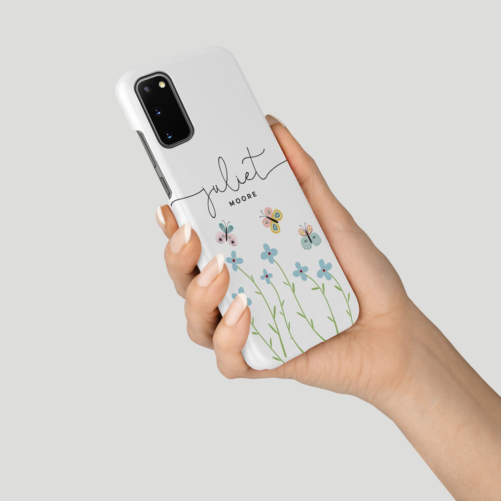 Tirita Personalised Case for Samsung S24 S23 S22 S8 Floral Colourful Butterflies - Picture 9 of 29