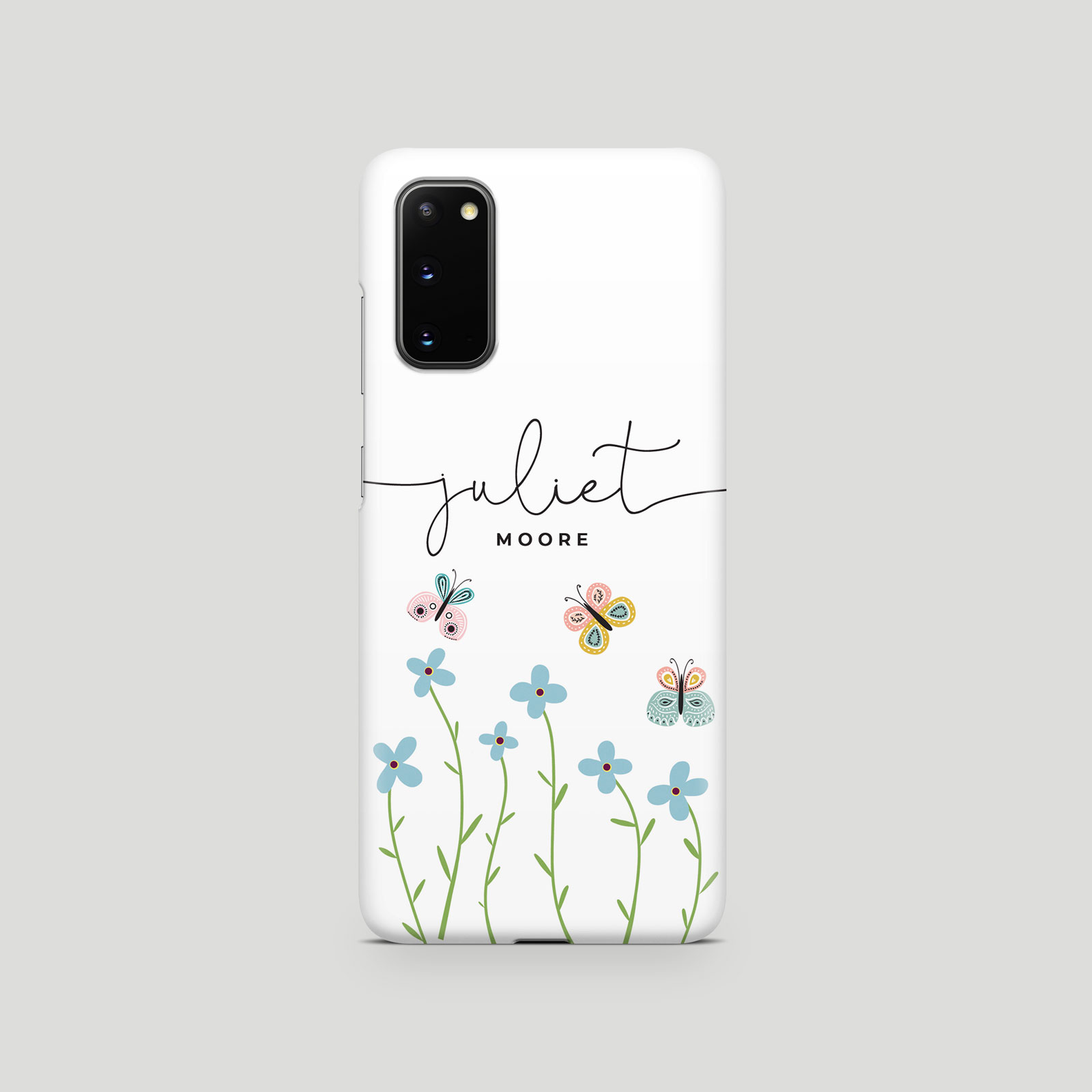 Tirita Personalised Case for Samsung S24 S23 S22 S8 Floral Colourful Butterflies - Picture 8 of 29