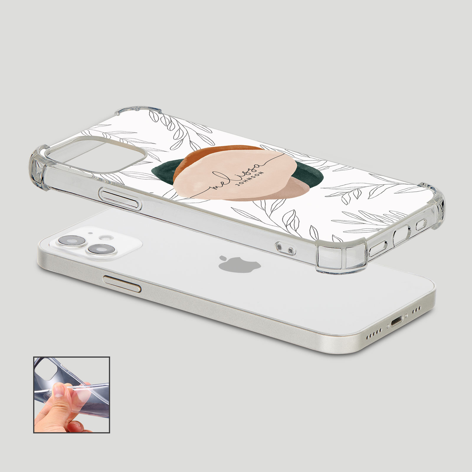 Tirita Personalised Phone Case Shockproof for iPhone 15 14 13 12 Boho Minimalist - Picture 4 of 38