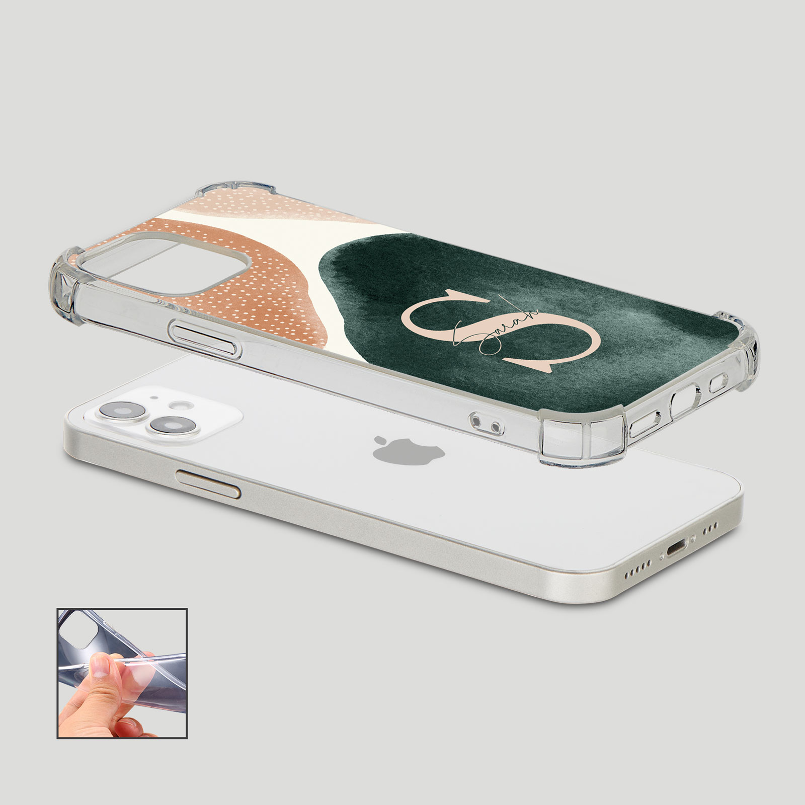 Tirita Personalised Phone Case Shockproof for iPhone 15 14 13 12 Boho Minimalist - Picture 8 of 38