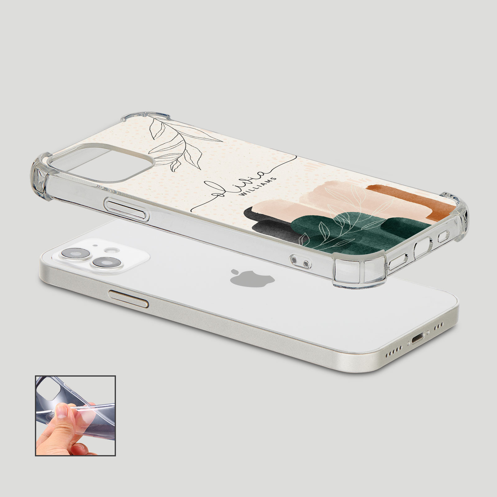 Tirita Personalised Phone Case Shockproof for iPhone 15 14 13 12 Boho Minimalist - Picture 12 of 38