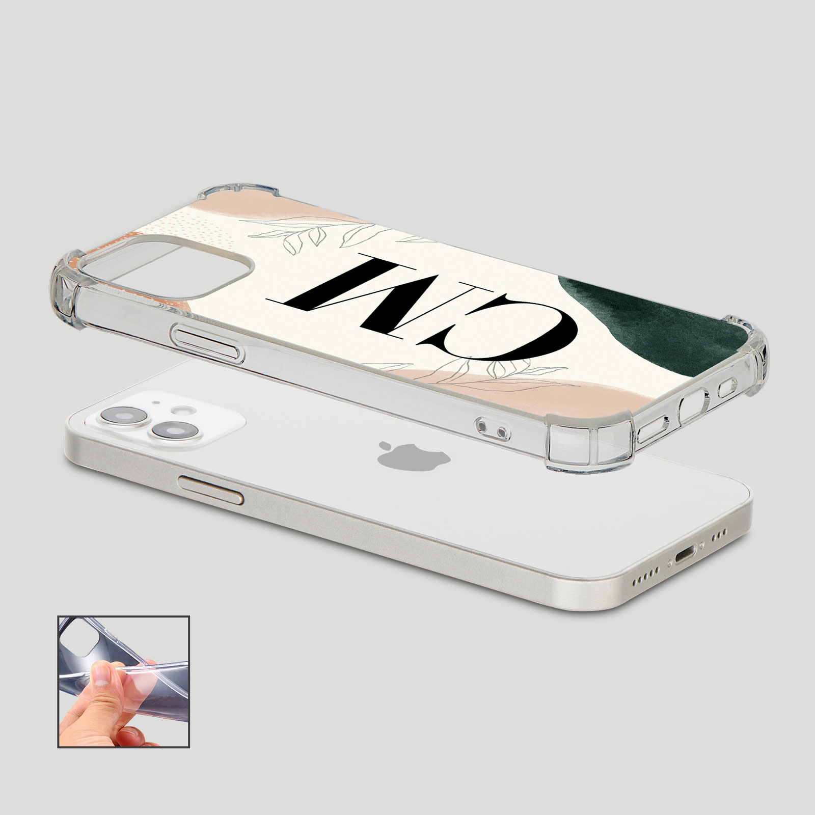 Tirita Personalised Phone Case Shockproof for iPhone 15 14 13 12 Boho Minimalist - Picture 16 of 38