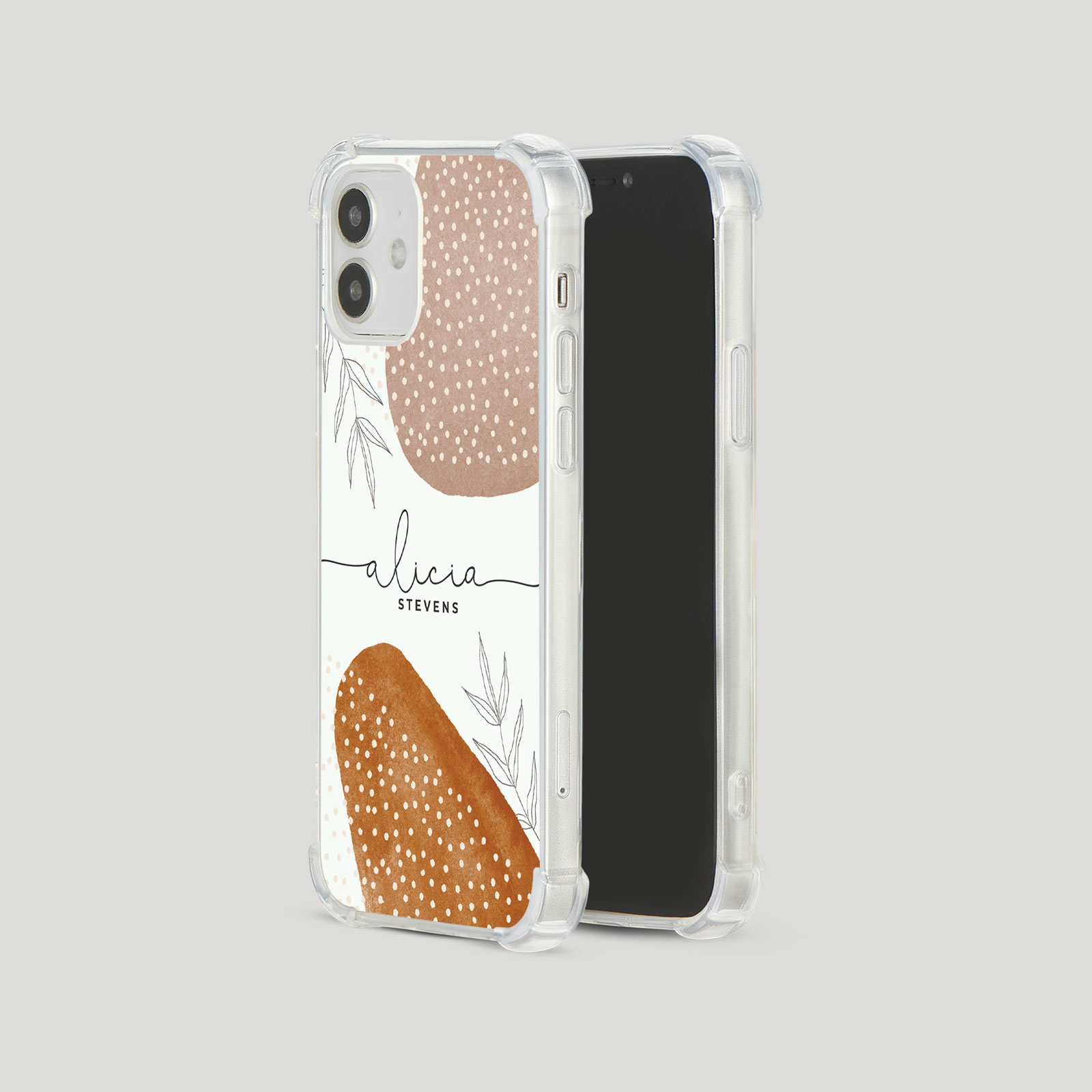 Tirita Personalised Phone Case Shockproof for iPhone 15 14 13 12 Boho Minimalist - Picture 19 of 38