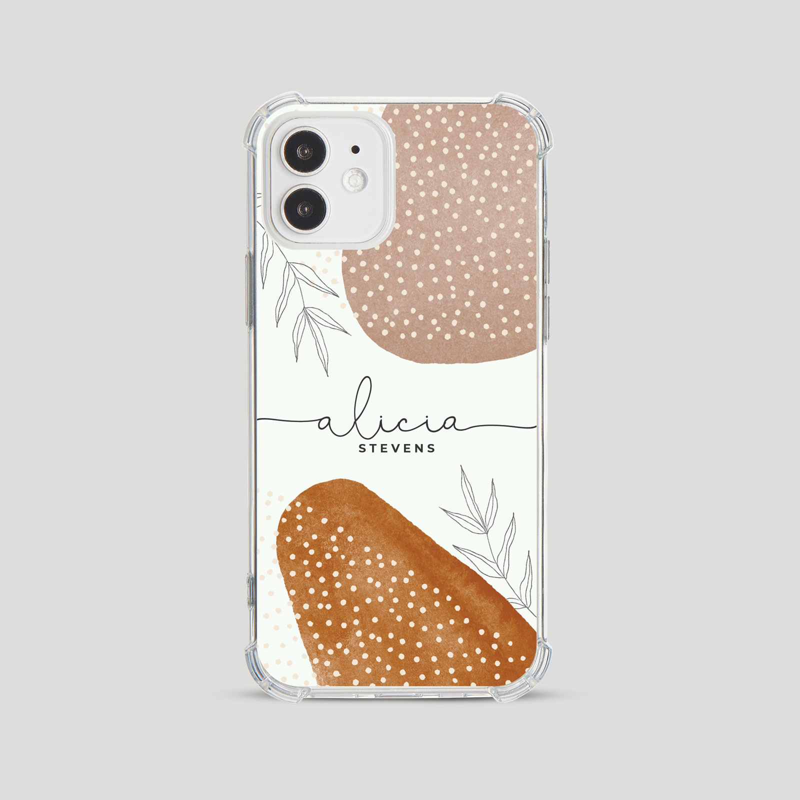 Tirita Personalised Phone Case Shockproof for iPhone 15 14 13 12 Boho Minimalist - Picture 18 of 38