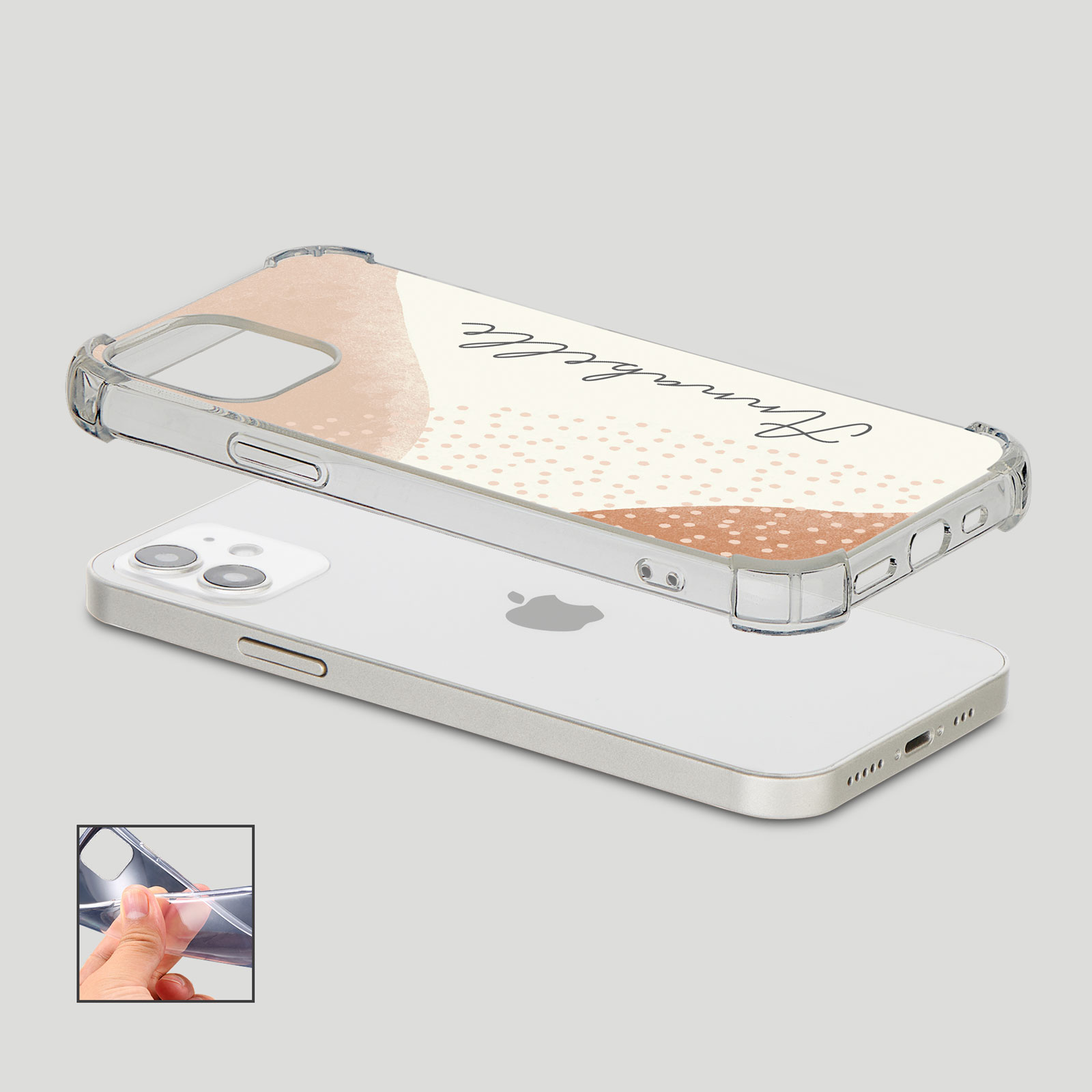 Tirita Personalised Phone Case Shockproof for iPhone 15 14 13 12 Boho Minimalist - Picture 24 of 38