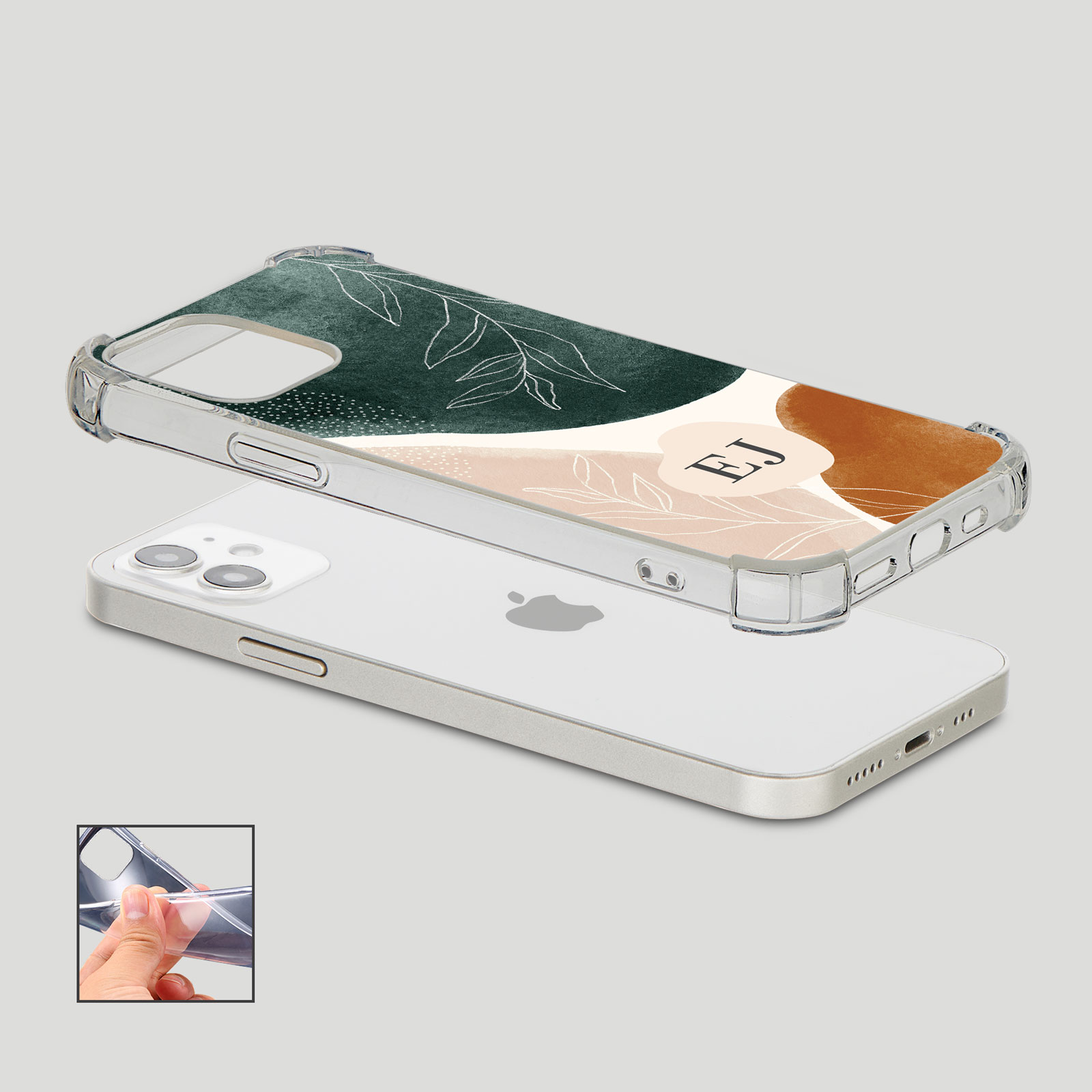 Tirita Personalised Phone Case Shockproof for iPhone 15 14 13 12 Boho Minimalist - Picture 28 of 38