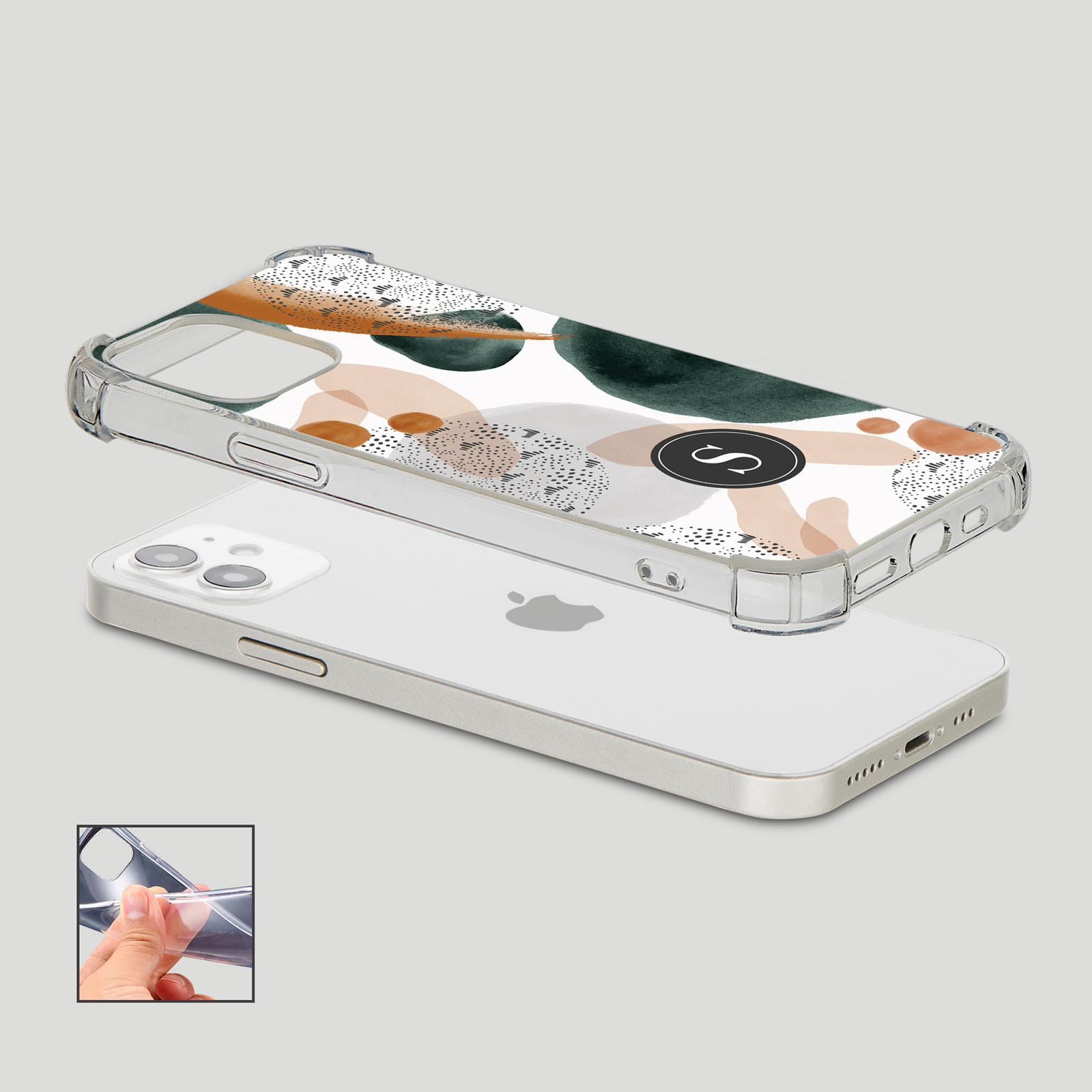 Tirita Personalised Phone Case Shockproof for iPhone 15 14 13 12 Boho Minimalist - Picture 32 of 38