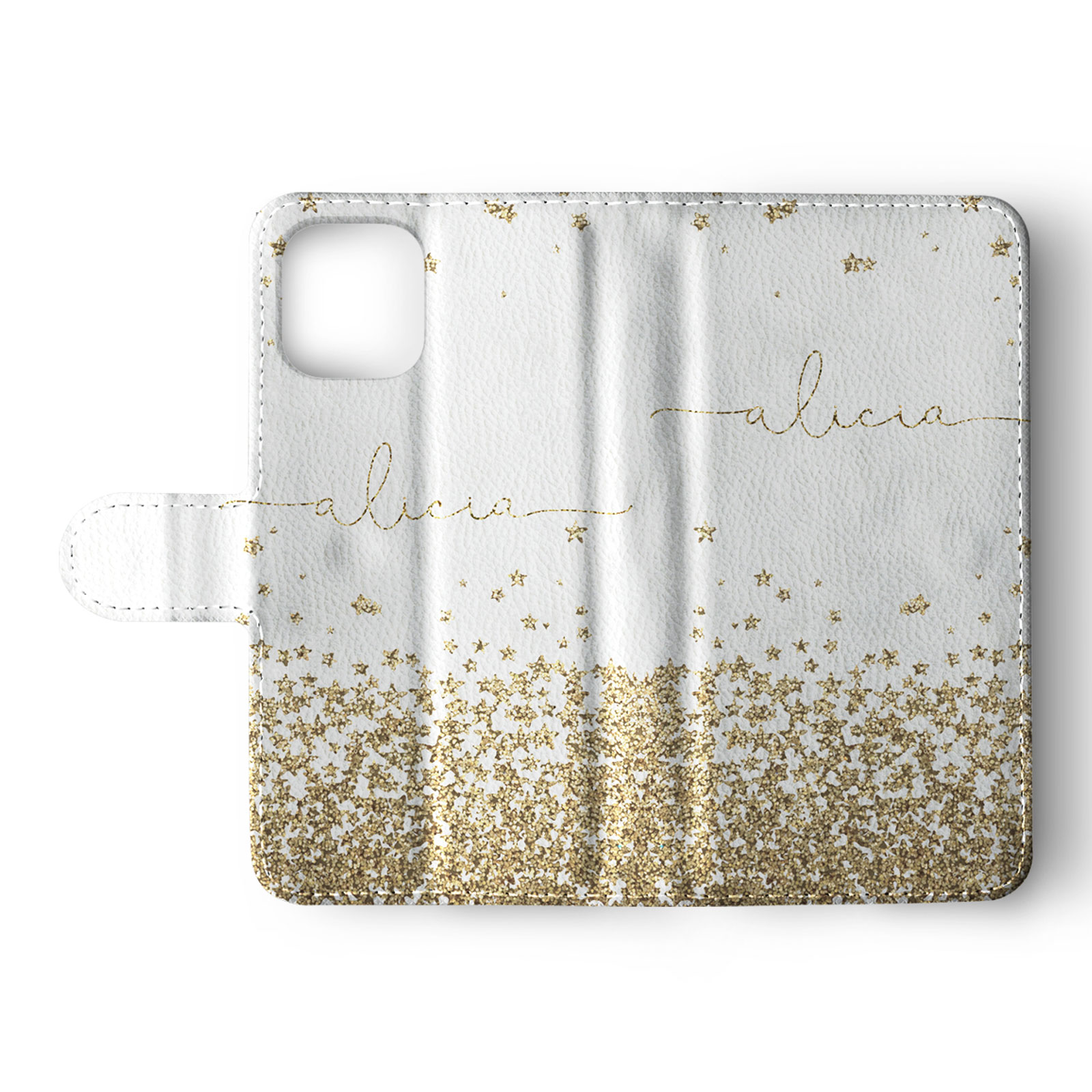 Tirita Personalised Wallet Flip Case for iPhone 16 15 14 13 Floating Star Marble - Picture 3 of 20