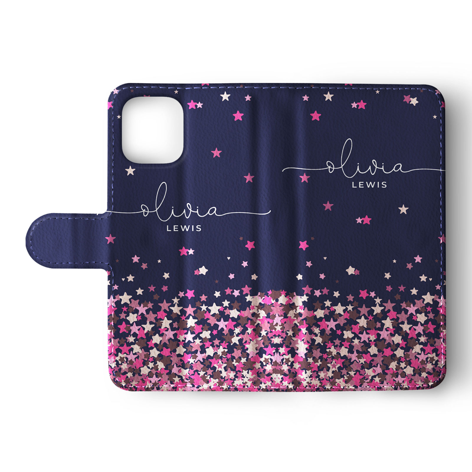 Tirita Personalised Wallet Flip Case for iPhone 16 15 14 13 Floating Star Marble - Picture 6 of 20