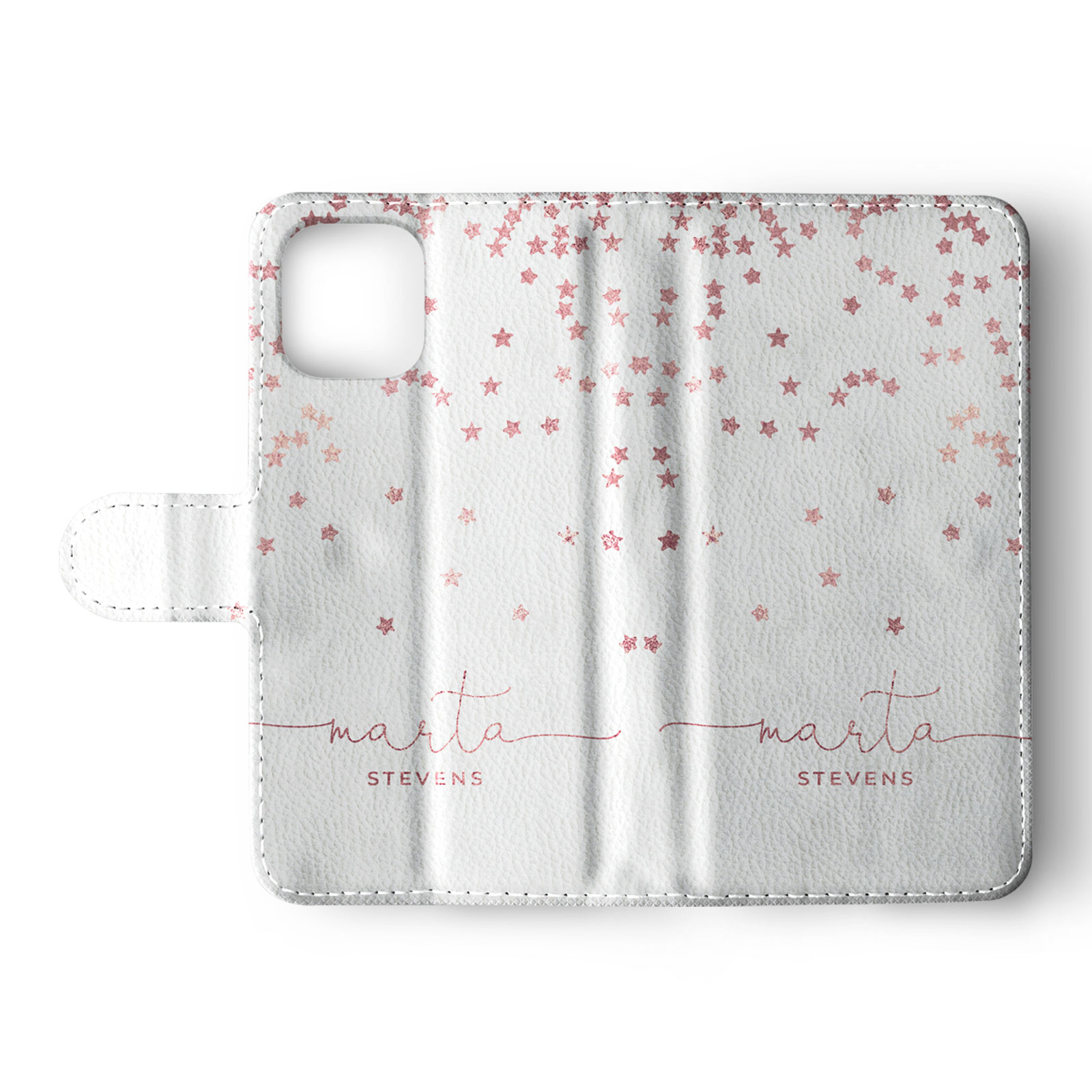 Tirita Personalised Wallet Flip Case for iPhone 16 15 14 13 Floating Star Marble - Picture 9 of 20