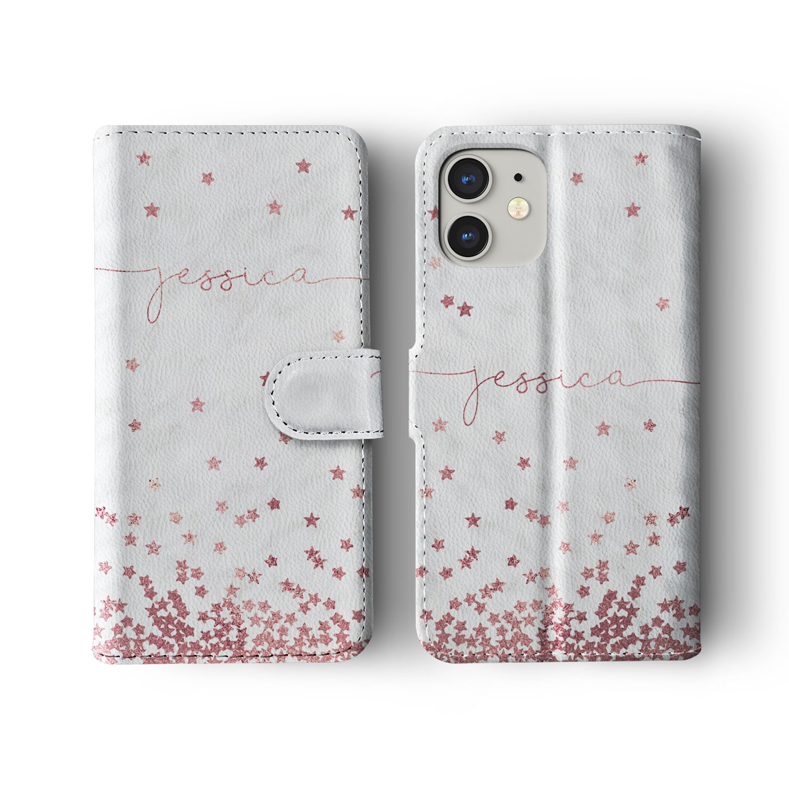 Tirita Personalised Wallet Flip Case for iPhone 16 15 14 13 Floating Star Marble - Picture 11 of 20