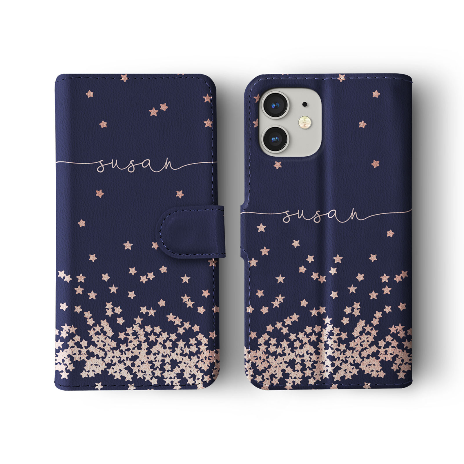 Tirita Personalised Wallet Flip Case for iPhone 16 15 14 13 Floating Star Marble - Picture 14 of 20
