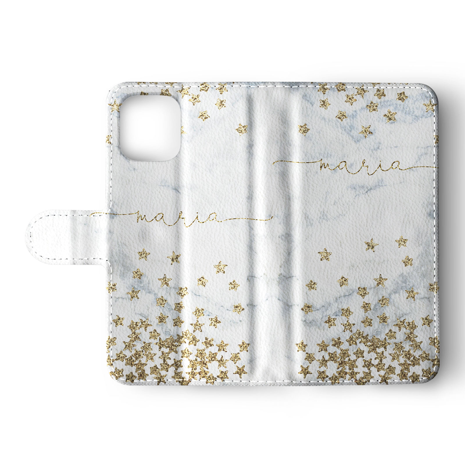 Tirita Personalised Wallet Flip Case for iPhone 16 15 14 13 Floating Star Marble - Picture 18 of 20