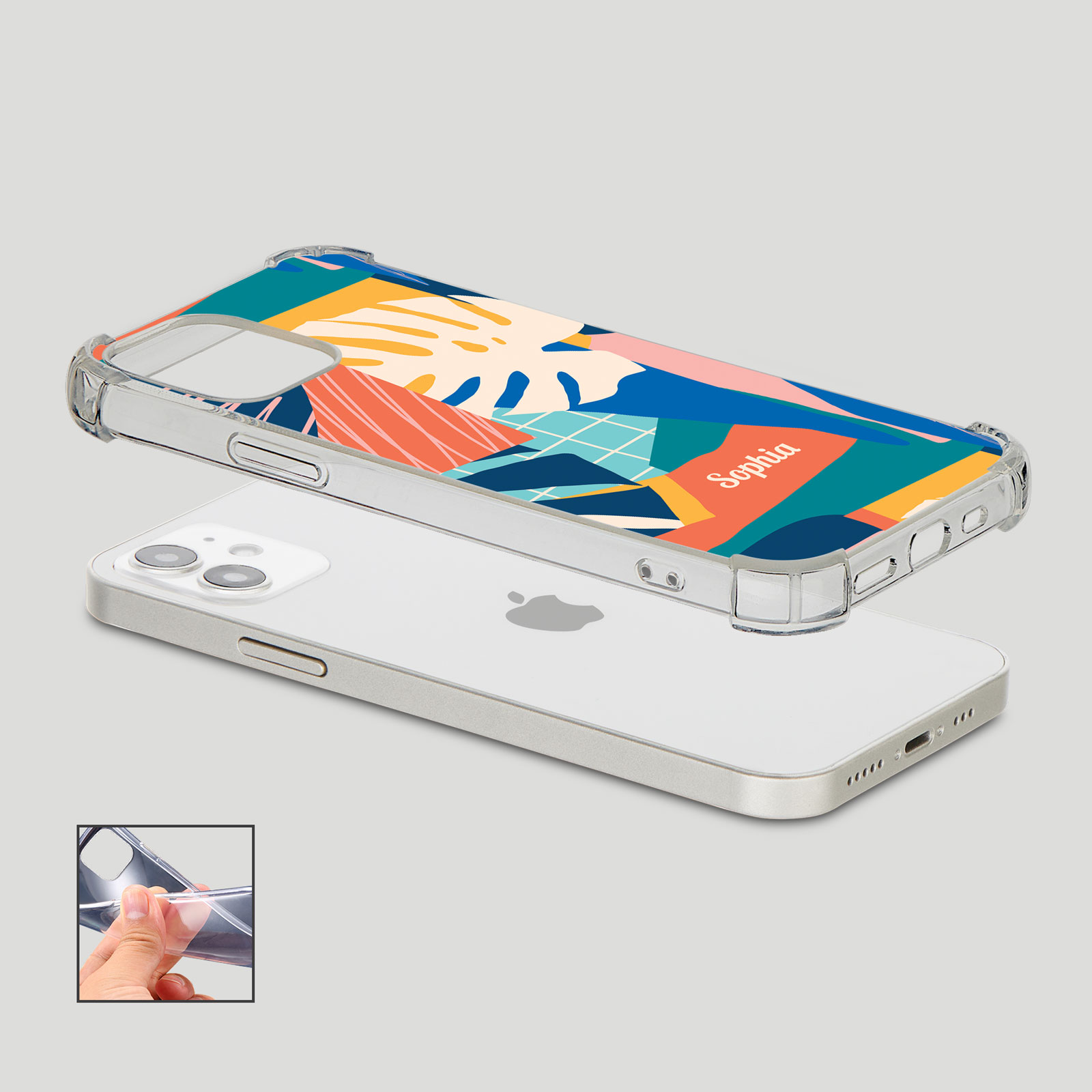 Tirita Personalised Shockproof Case for iPhone 15 14 13 12 Tropical Funky - Picture 12 of 42