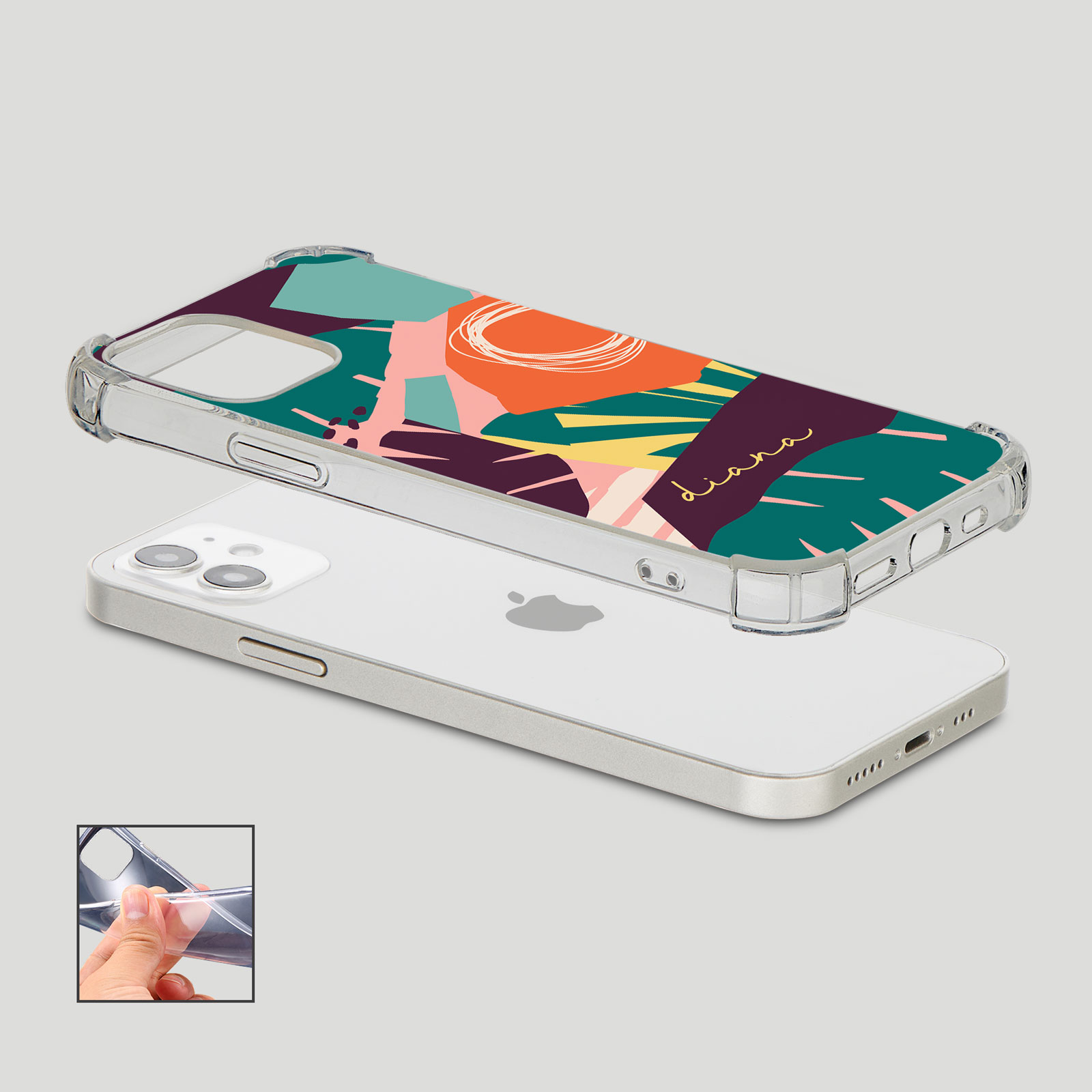 Tirita Personalised Shockproof Case for iPhone 15 14 13 12 Tropical Funky - Picture 16 of 42