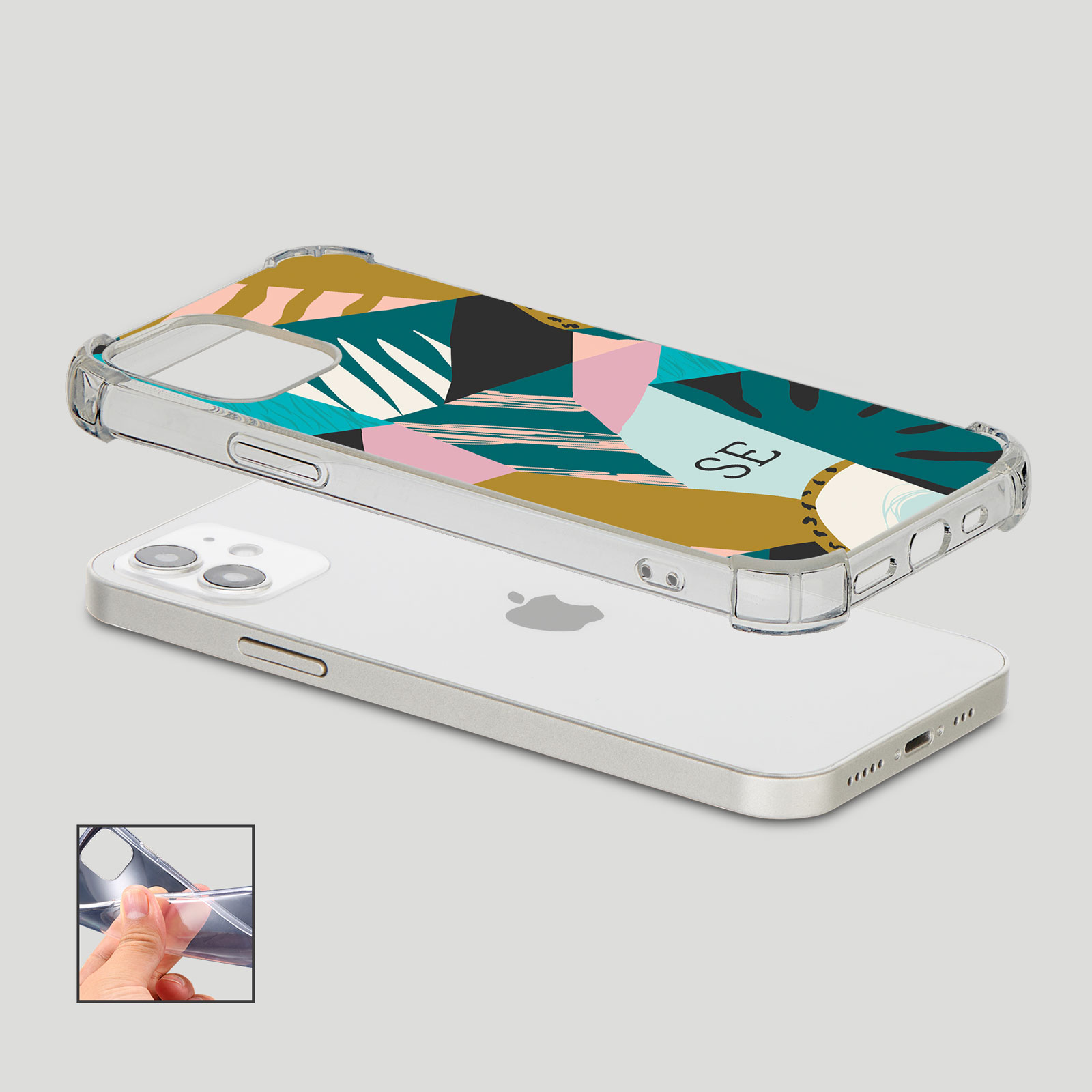 Tirita Personalised Shockproof Case for iPhone 15 14 13 12 Tropical Funky - Picture 32 of 42