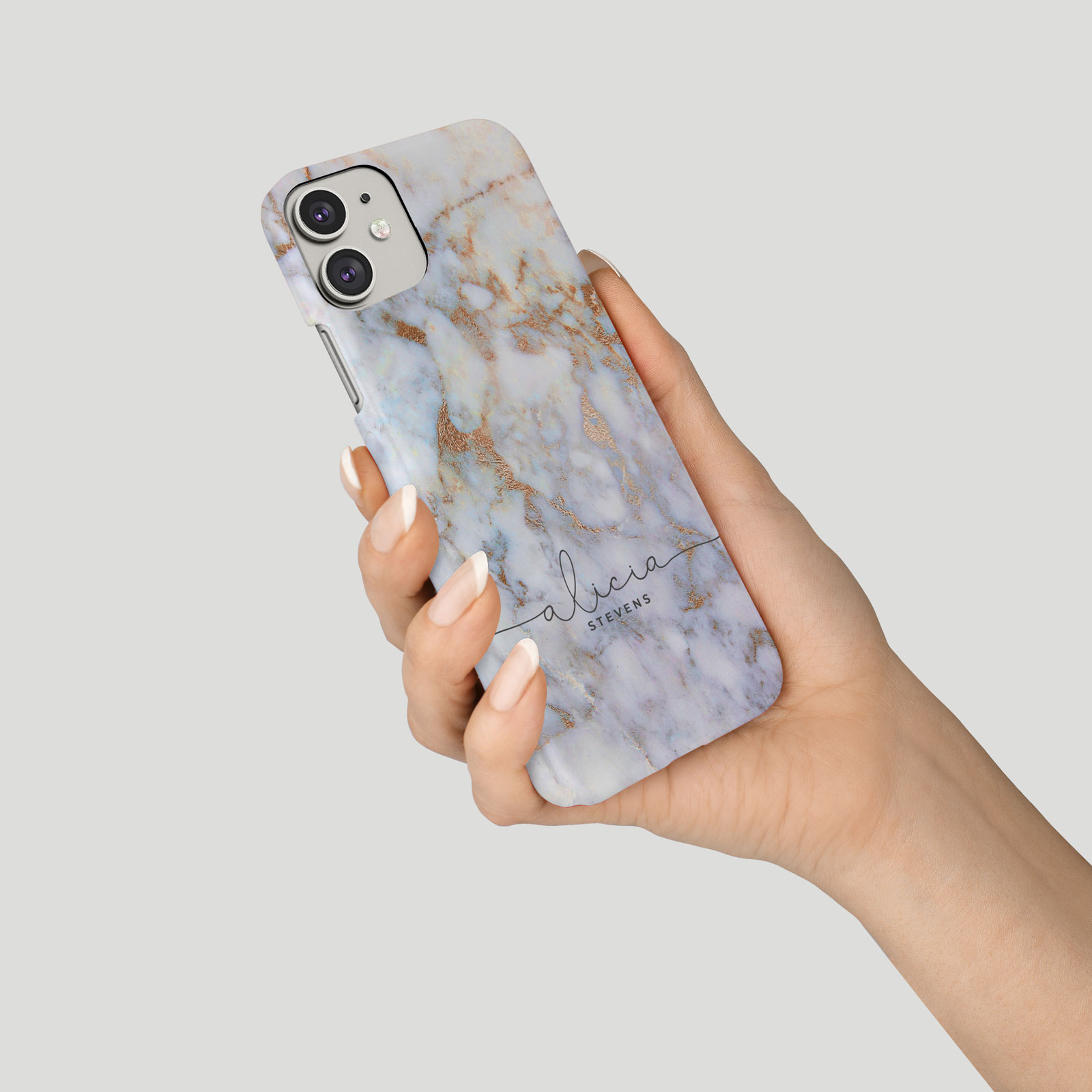 Tirita Personalised Phone Case for iPhone 16 15 14 13 12 11 Marble Gilded Golden - Picture 5 of 18